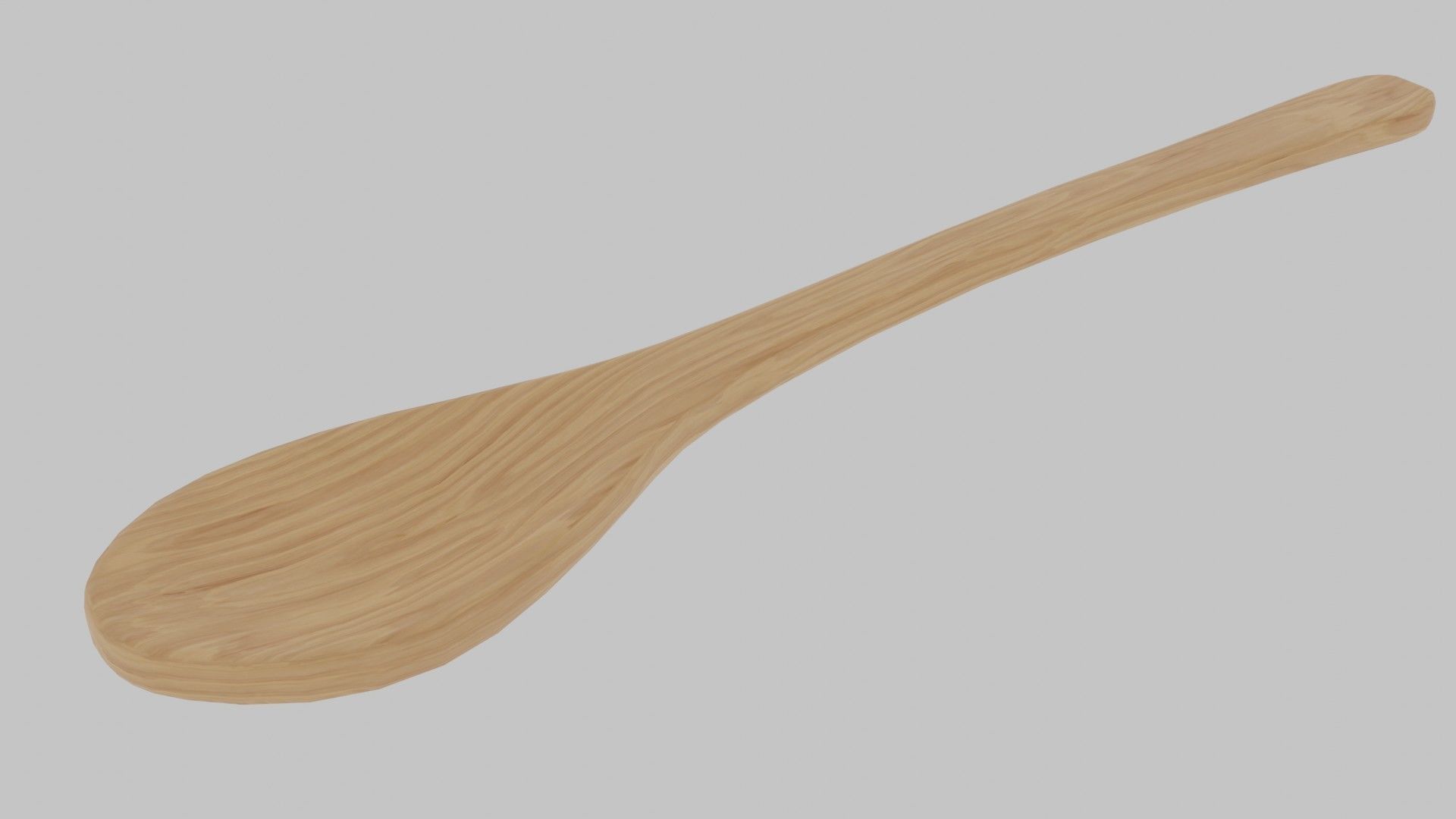 Wooden Spoon 3D model_1