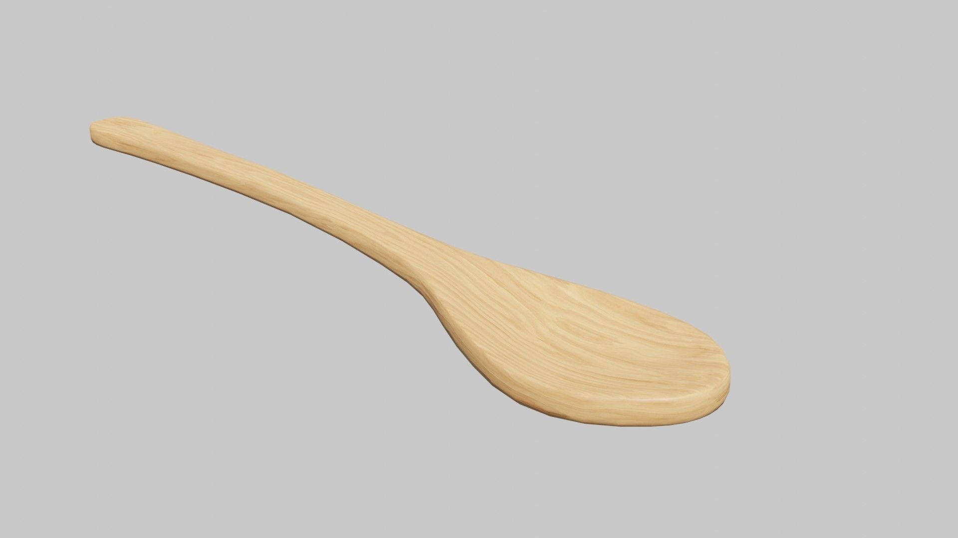 Wooden Spoon 3D model_4