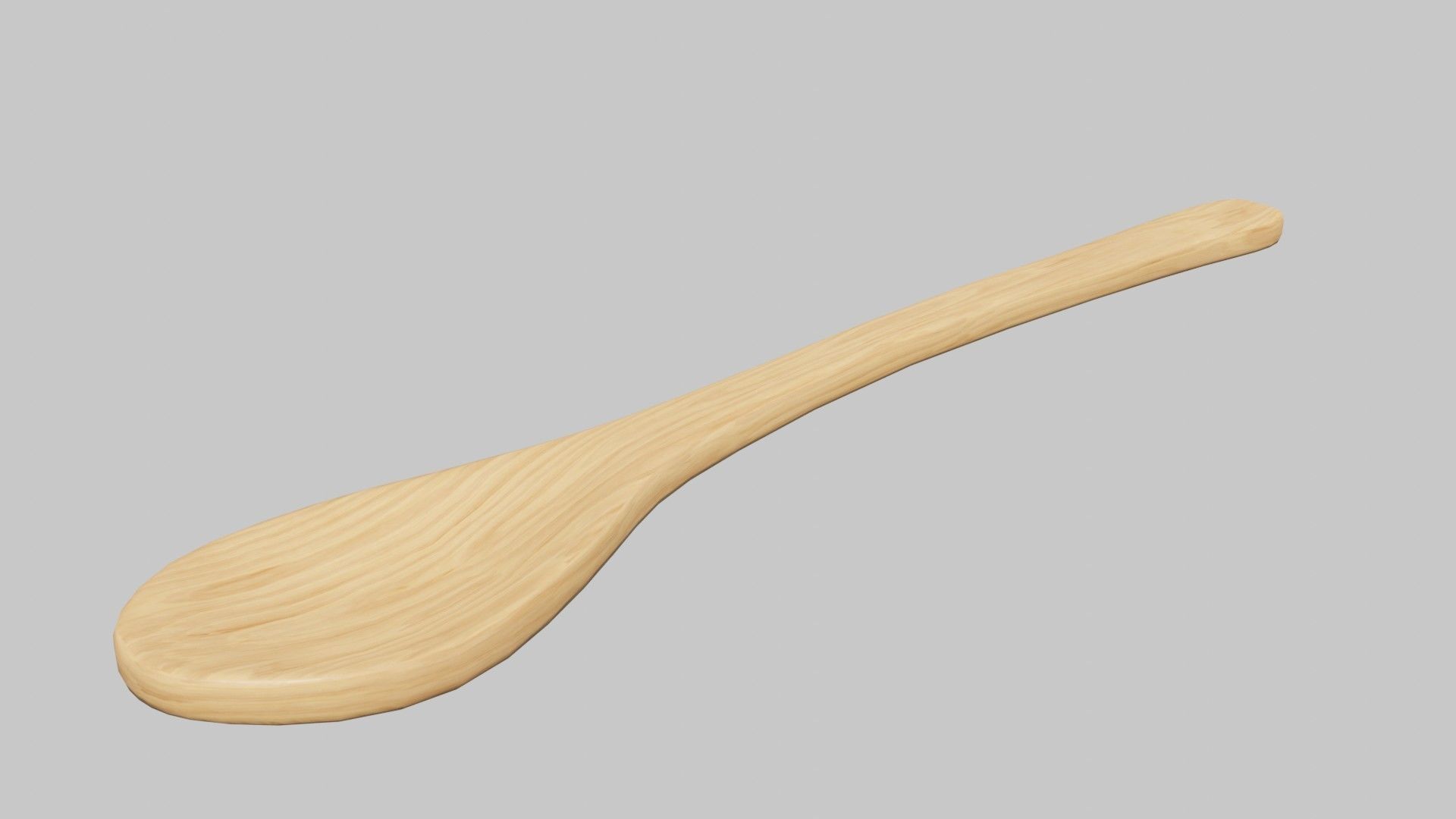 Wooden Spoon 3D model_3