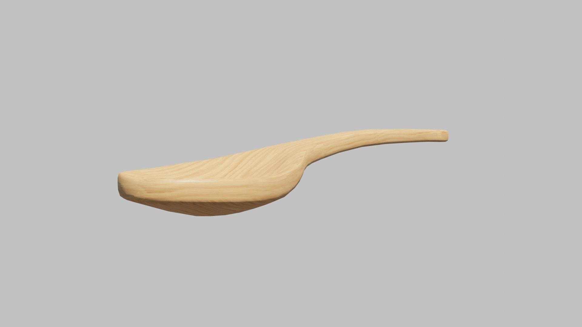 Wooden Spoon 3D model_2