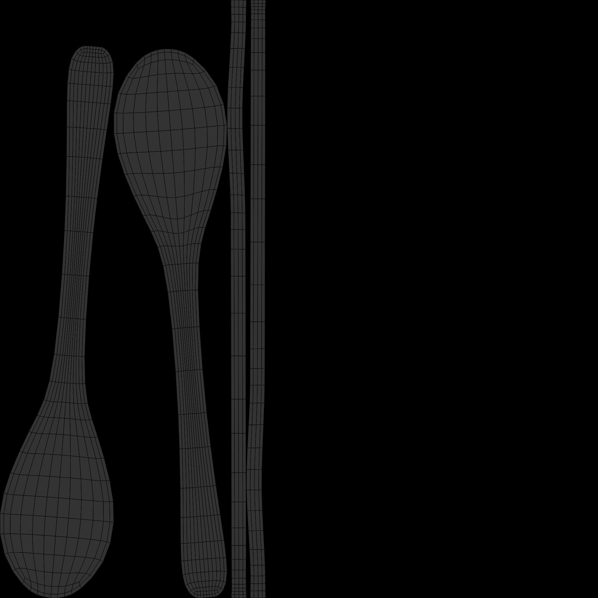 Wooden Spoon 3D model_6