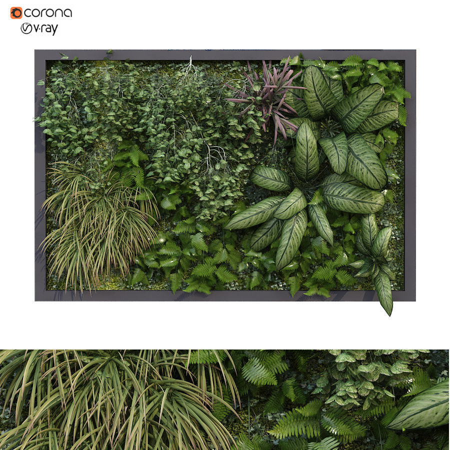 Greenwall set 175 3D model_0