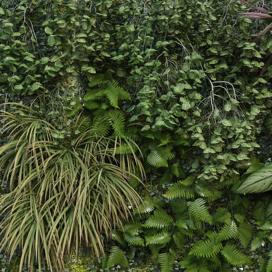 Greenwall set 175 3D model_3