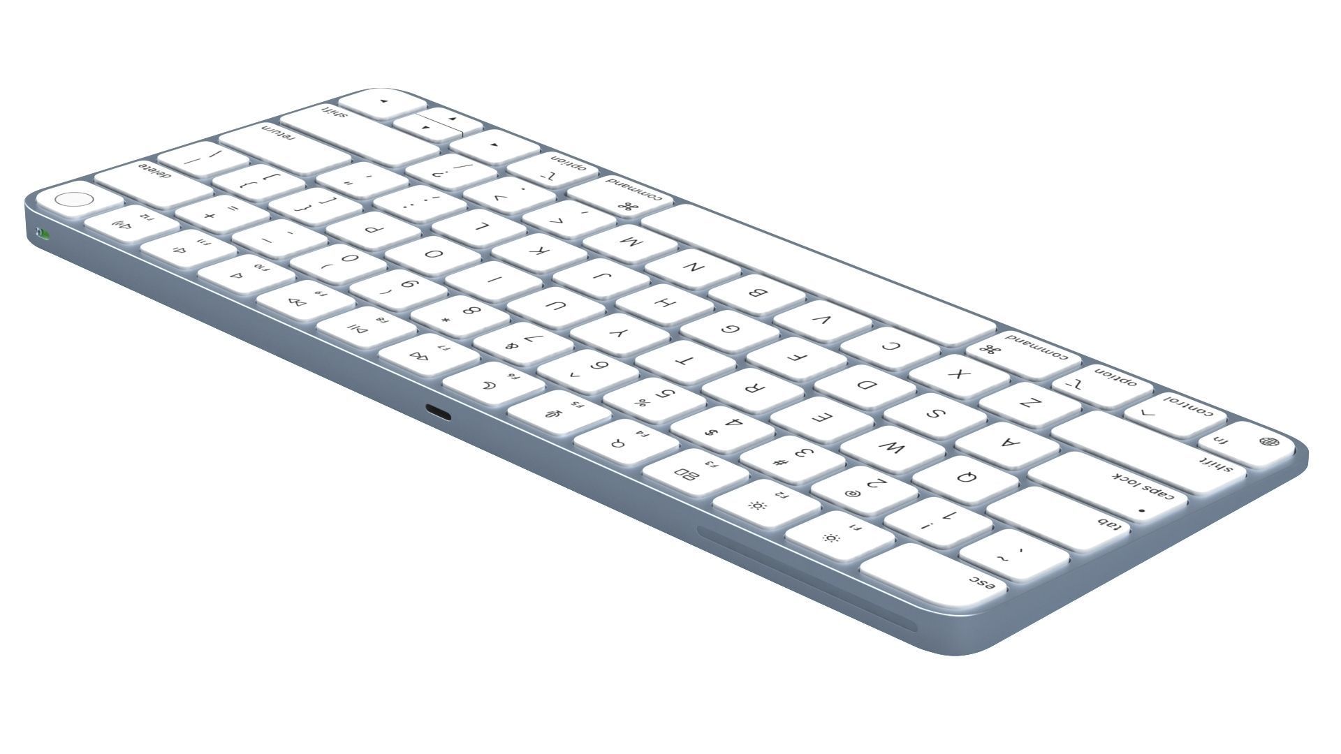 Apple iMac 24 inch 2021 Blue Keyboard Mouse Trackpad Low-poly 3D model_16