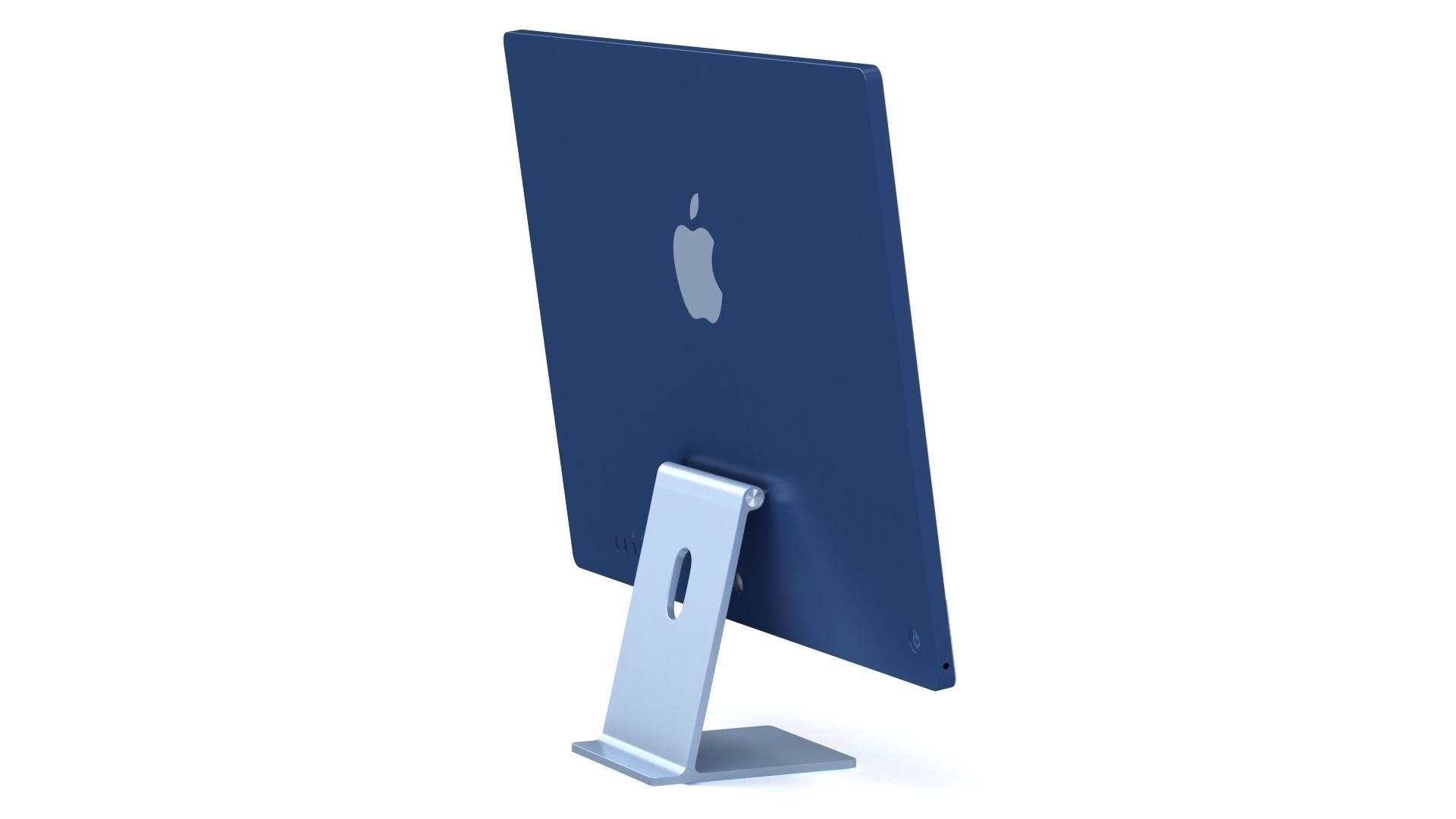 Apple iMac 24 inch 2021 Blue Keyboard Mouse Trackpad Low-poly 3D model_10