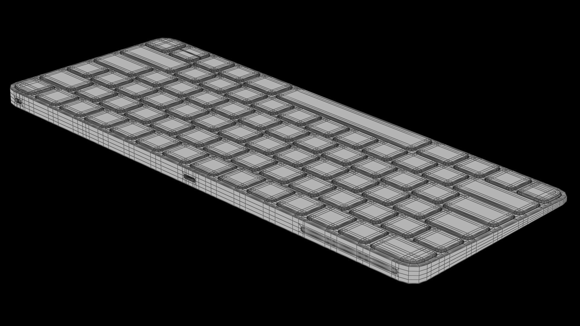 Apple iMac 24 inch 2021 Blue Keyboard Mouse Trackpad Low-poly 3D model_34