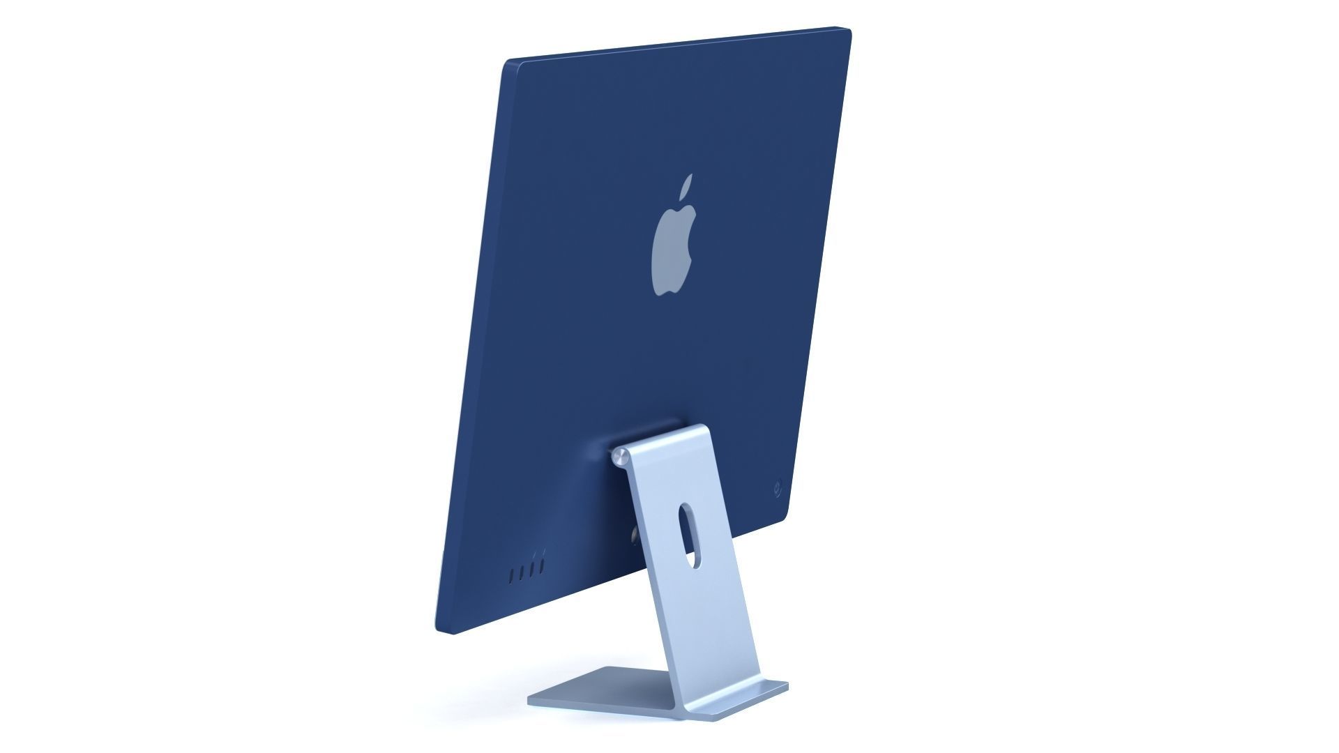 Apple iMac 24 inch 2021 Blue Keyboard Mouse Trackpad Low-poly 3D model_9