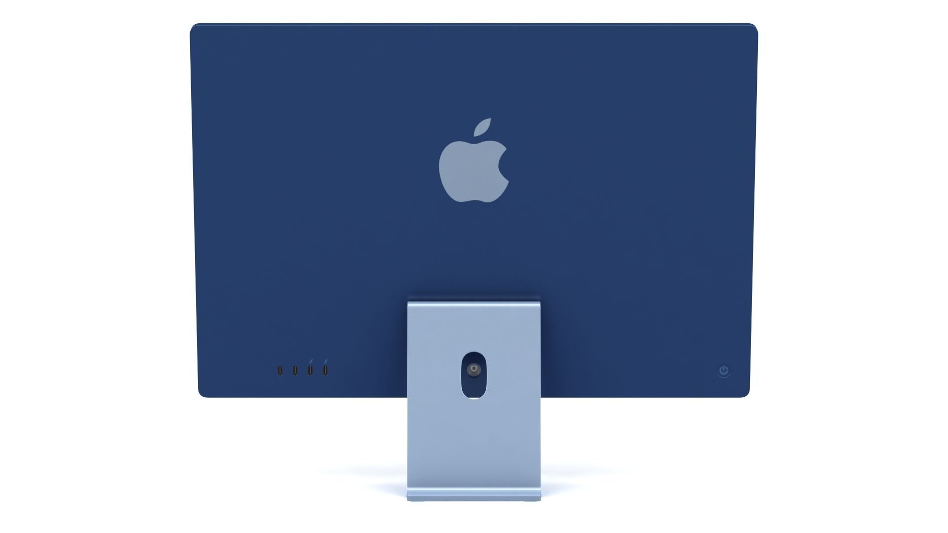 Apple iMac 24 inch 2021 Blue Keyboard Mouse Trackpad Low-poly 3D model_8