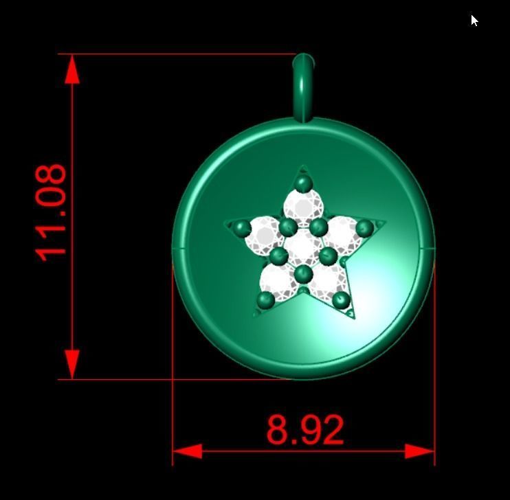 Pendant P052 3D Print Model 3D print model_4