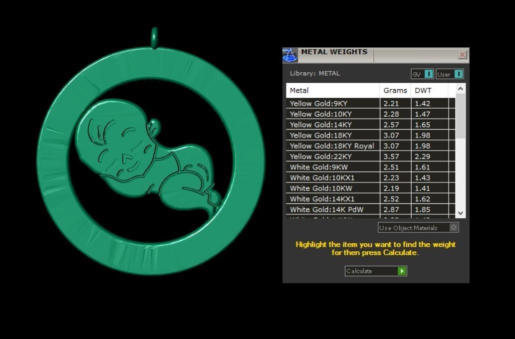  Pendant P053 3D Print Model 3D print model_4