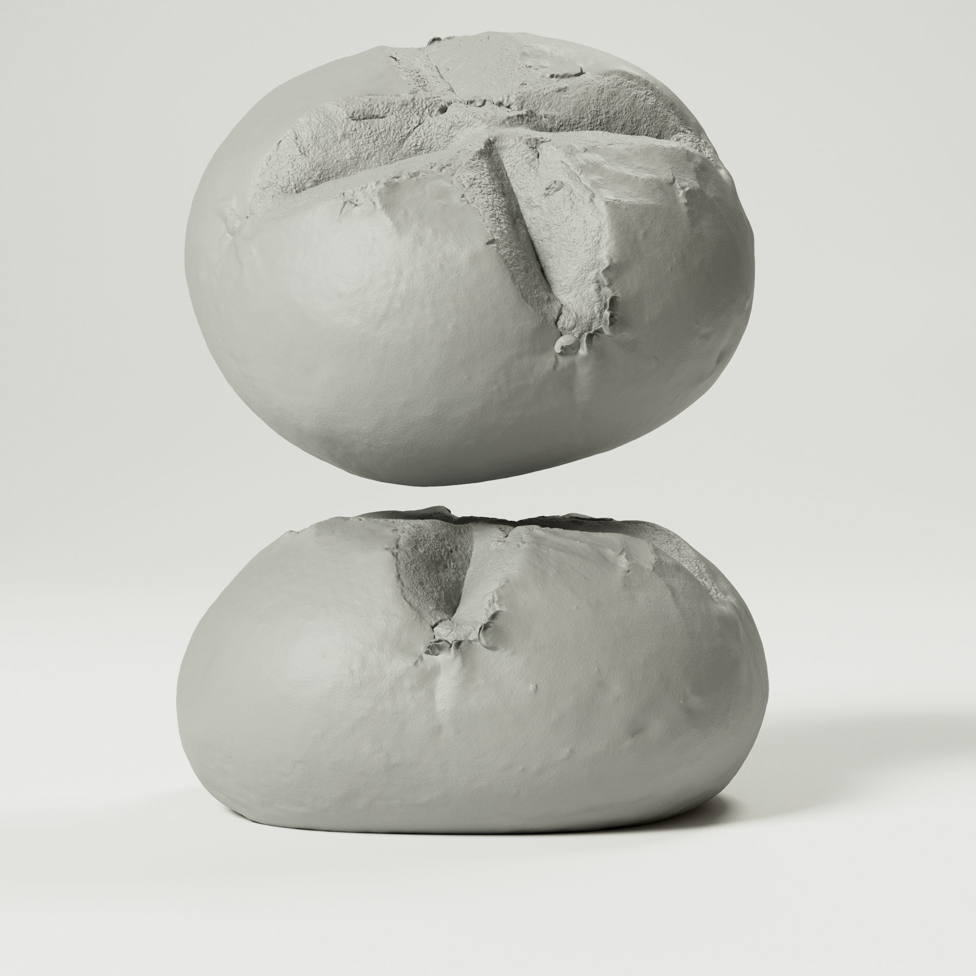 Bread - Pretzel Roll Low-poly 3D model_2