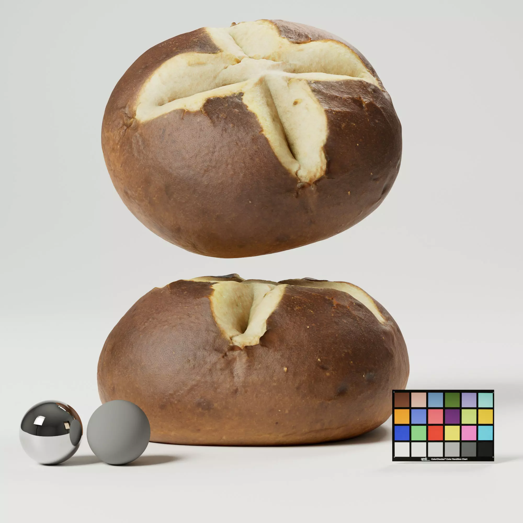 Bread - Pretzel Roll Low-poly 3D model_0