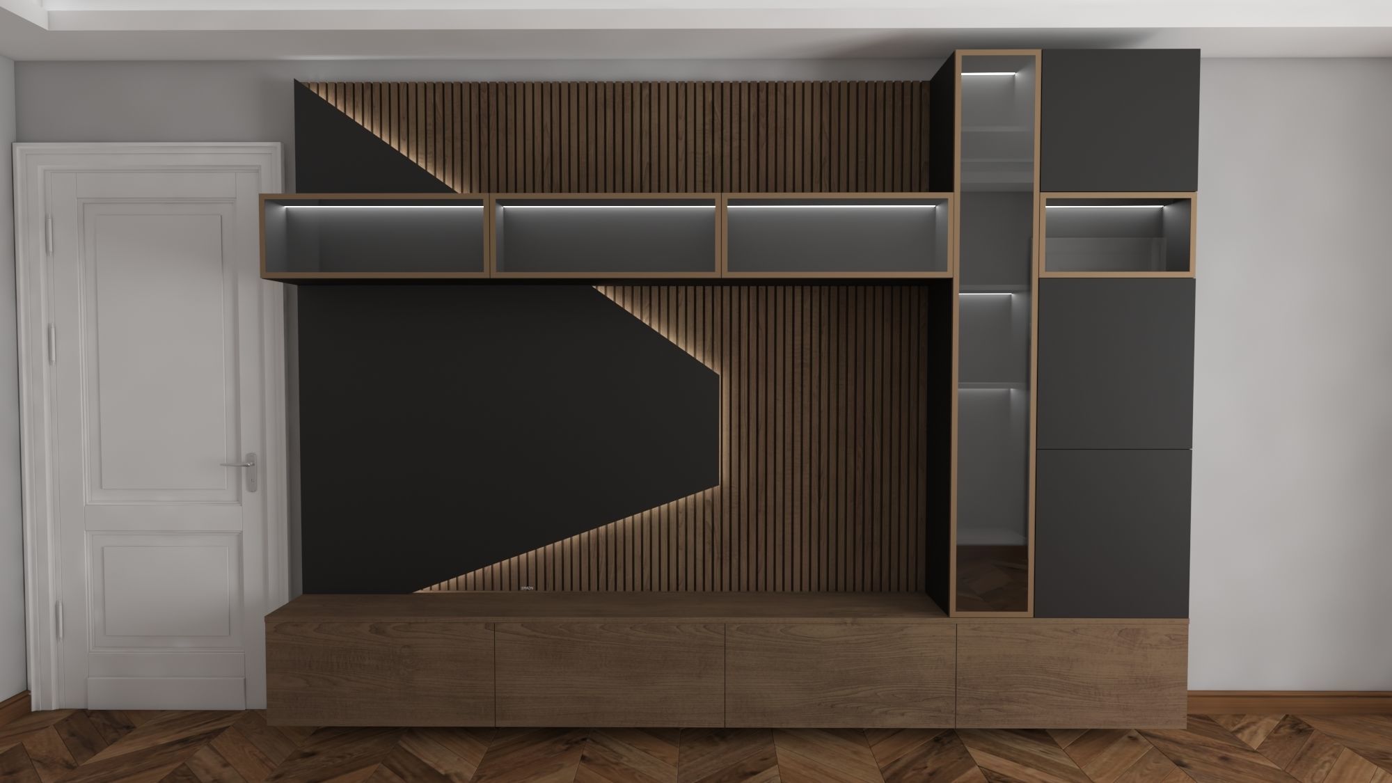 tv unit 3D model_1