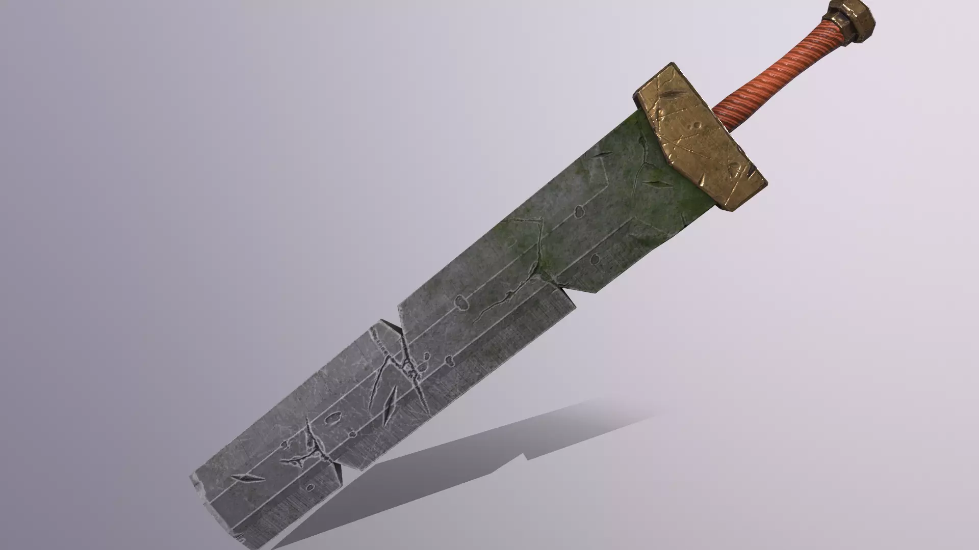 Great Sword Low-poly 3D model_0