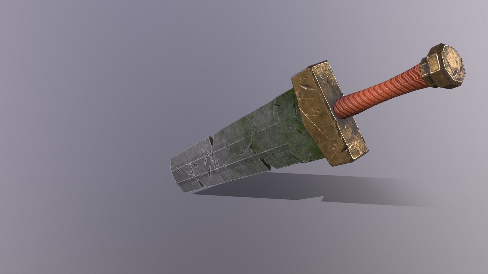 Great Sword Low-poly 3D model_2