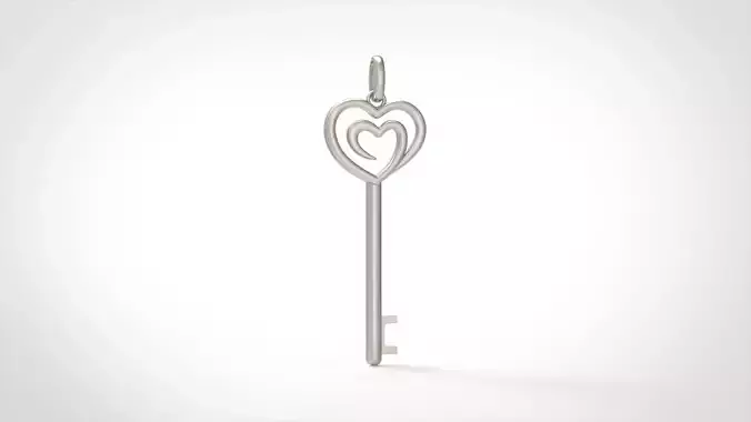 Model 502 Love Key Diamond Pendant