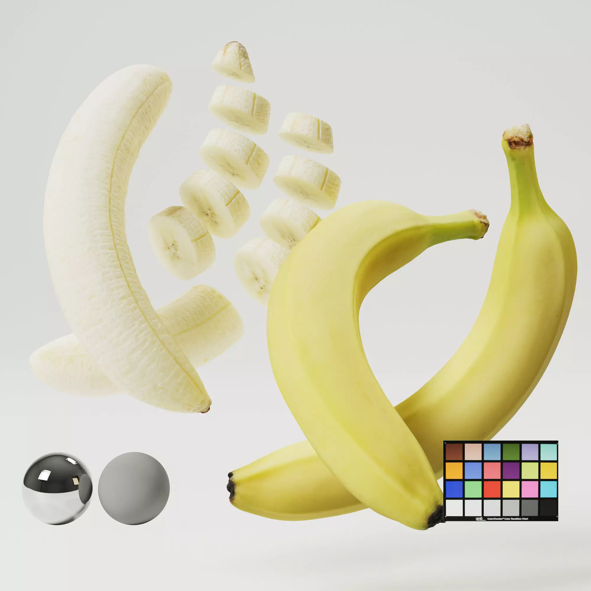 Bananas Low-poly 3D model