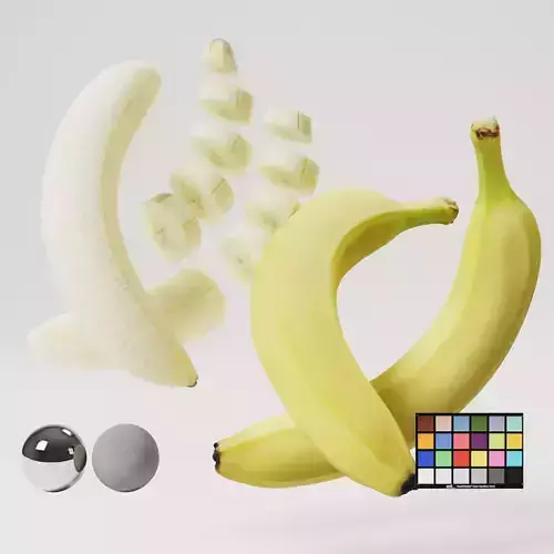 Bananas Low-poly 3D model