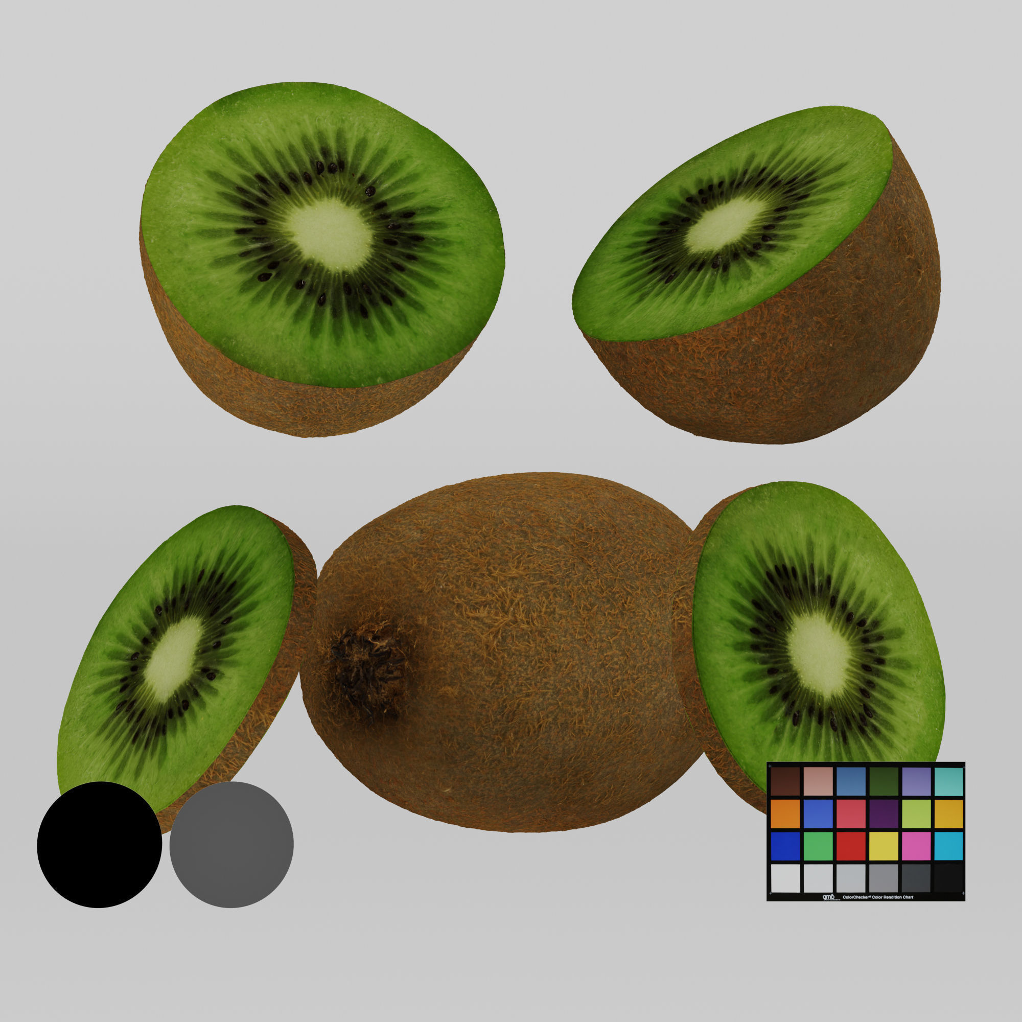 Kiwi green 3D model_2