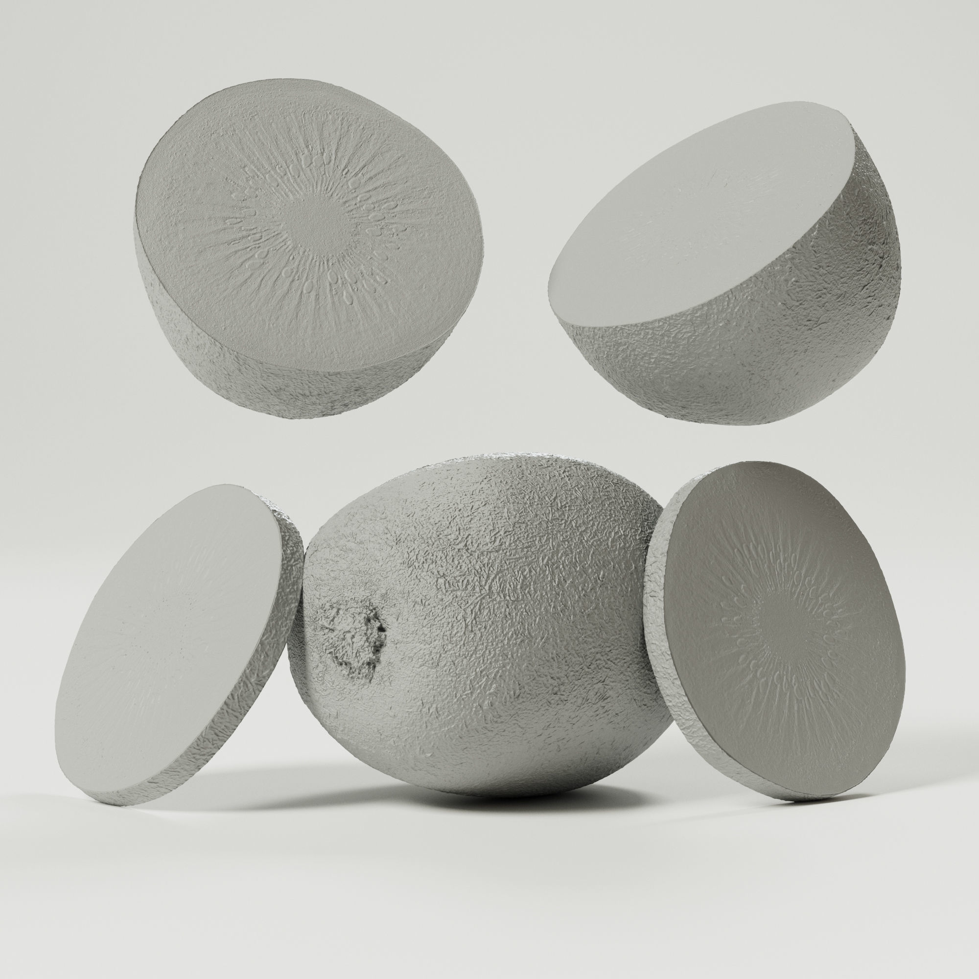 Kiwi green 3D model_3