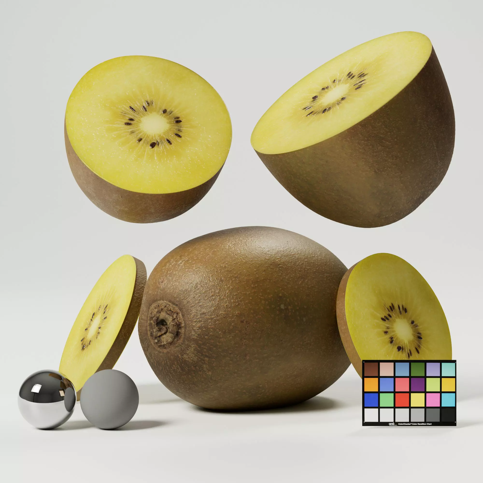 Kiwi gold 3D model