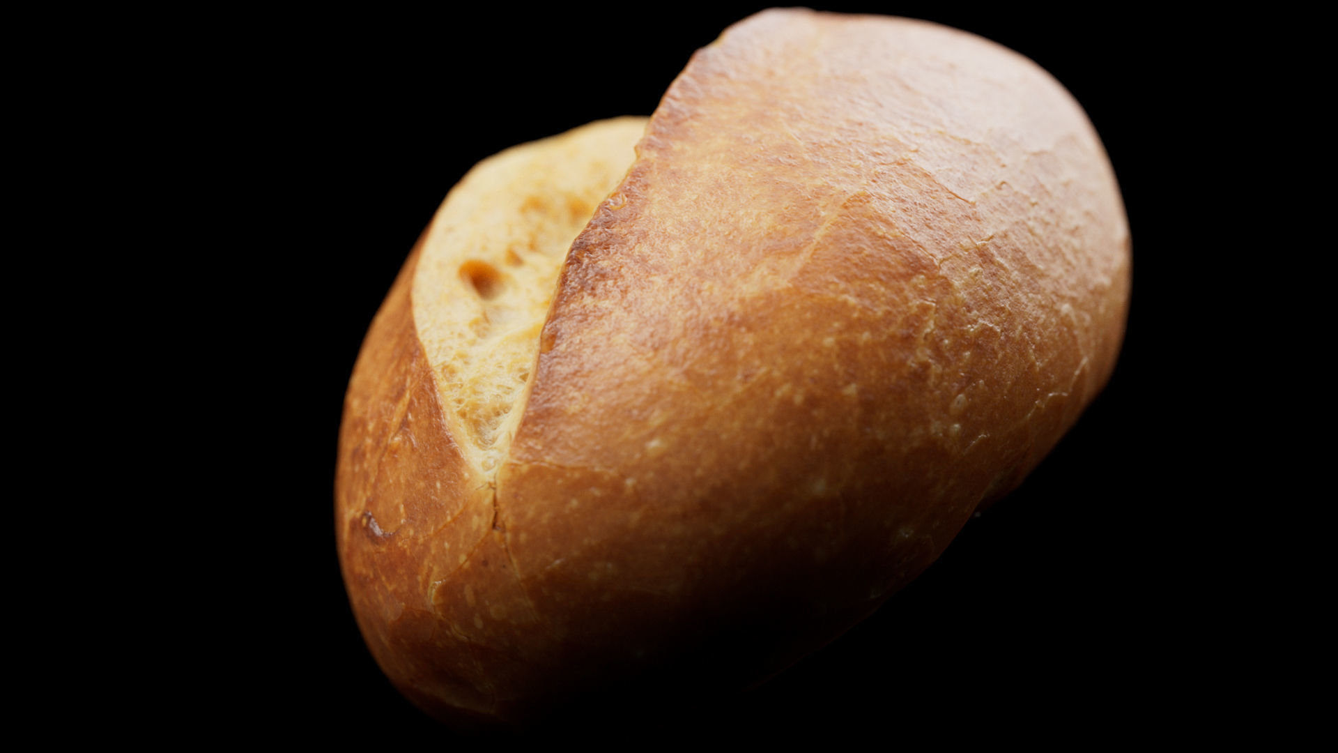Bread Low-poly 3D model_4