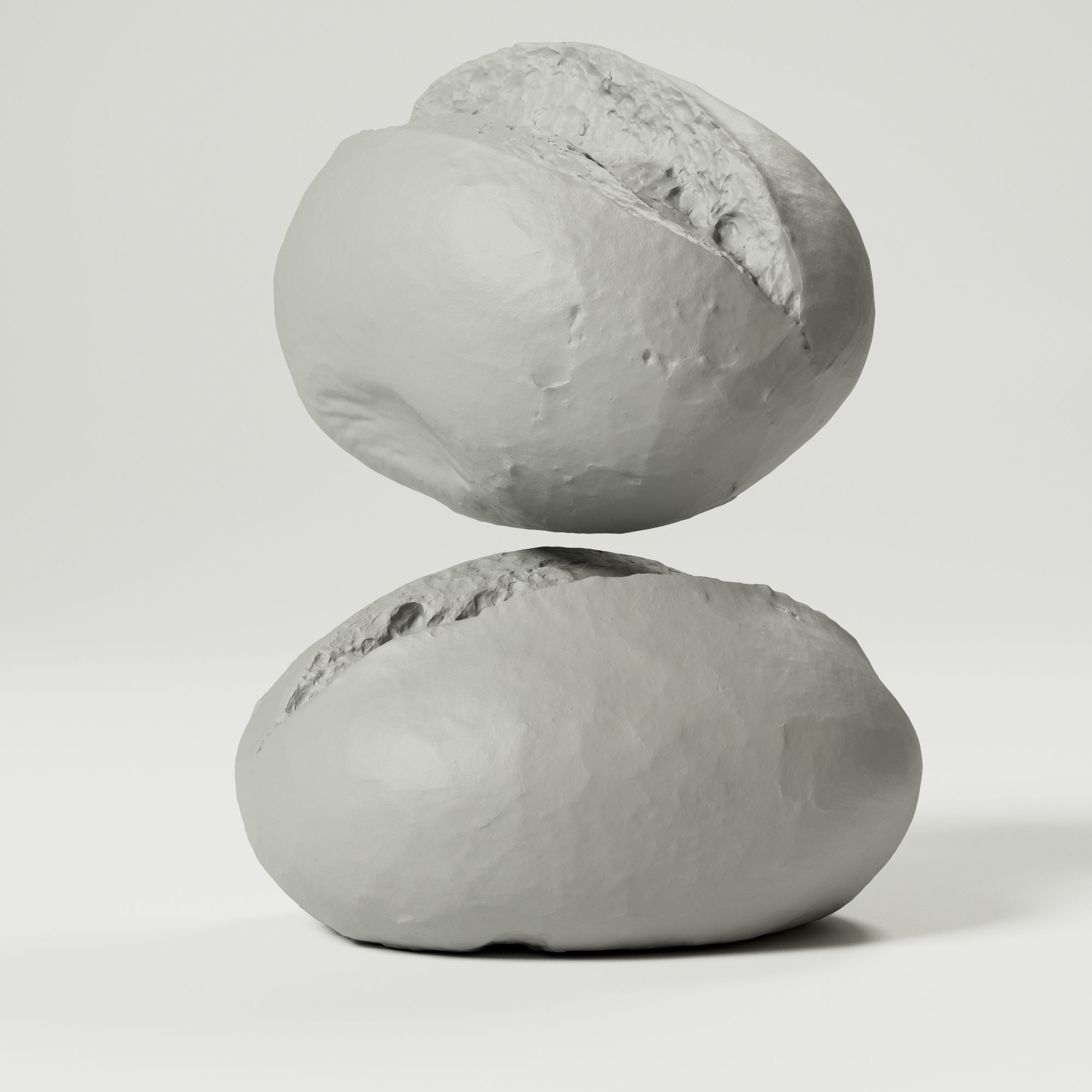 Bread Low-poly 3D model_2