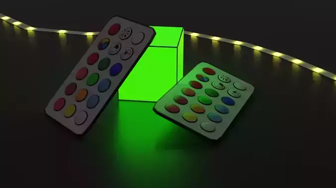 LowPoly LED Remote Control Low-poly 3D model