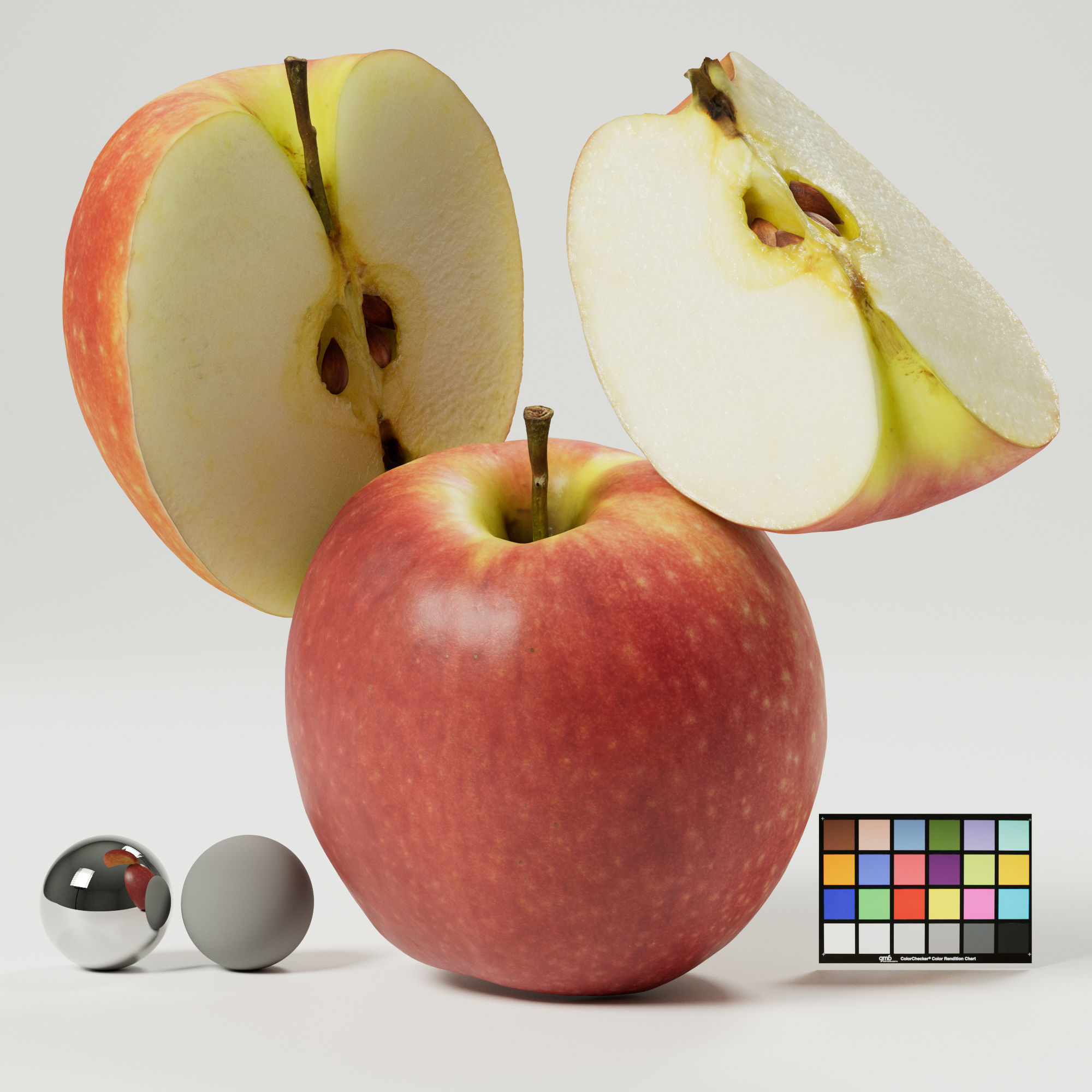 Apple Low-poly 3D model_0