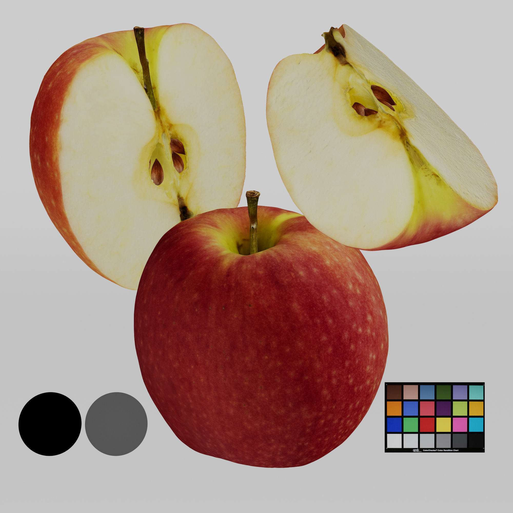 Apple Low-poly 3D model_2