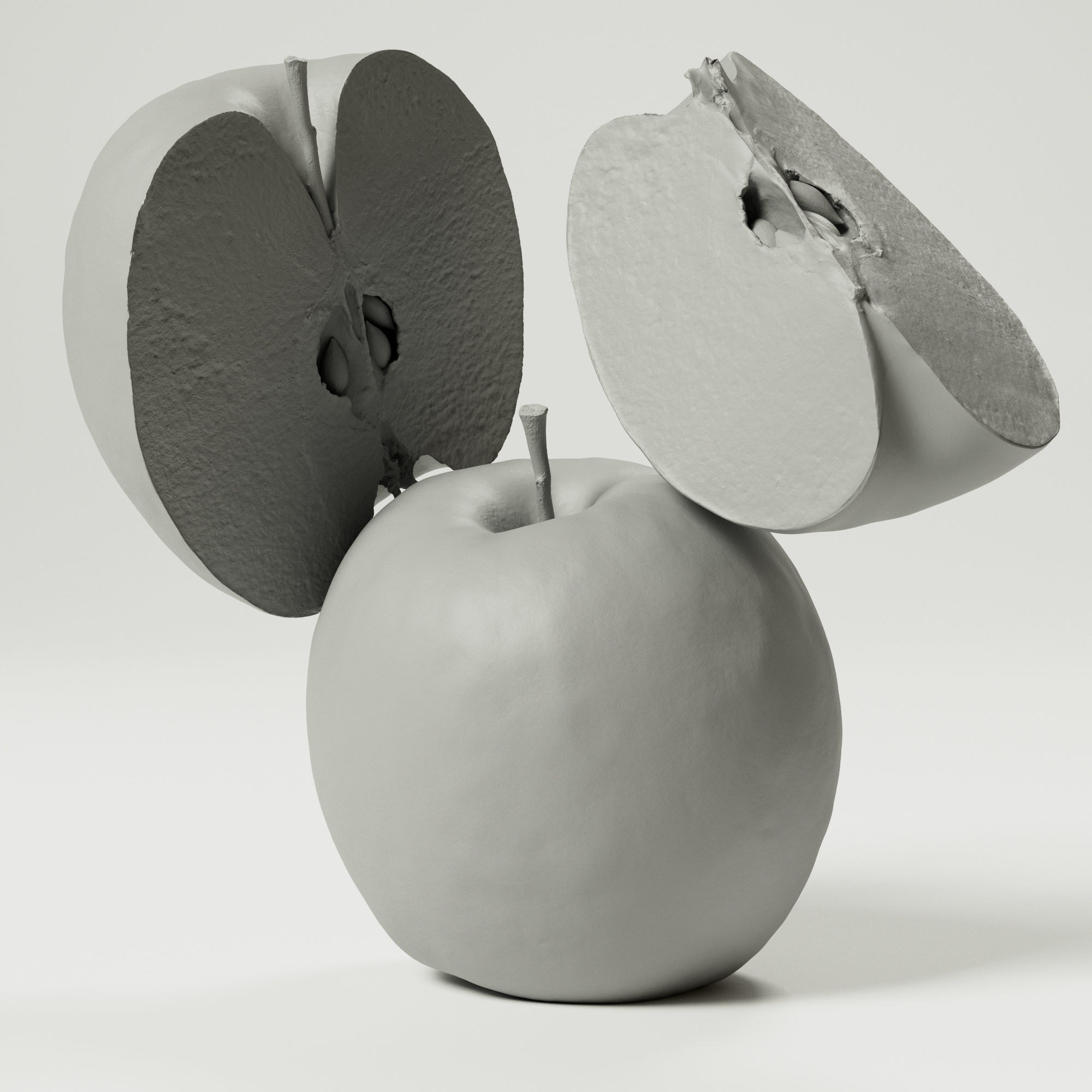 Apple Low-poly 3D model_3