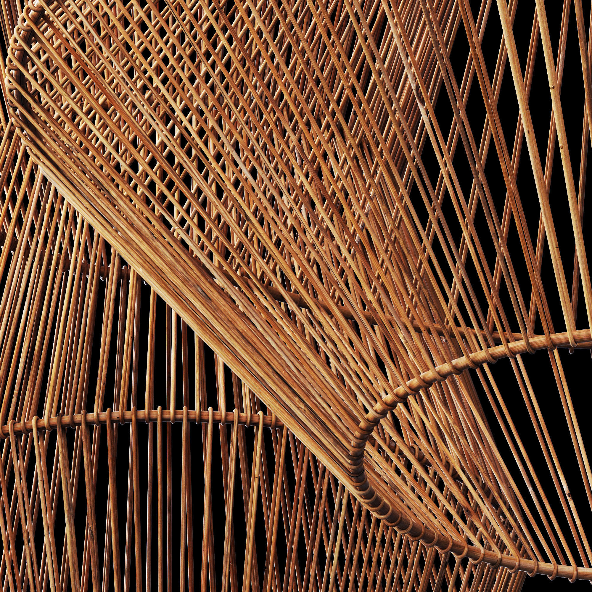 Lamp rattan zigzag n2 3D model_7