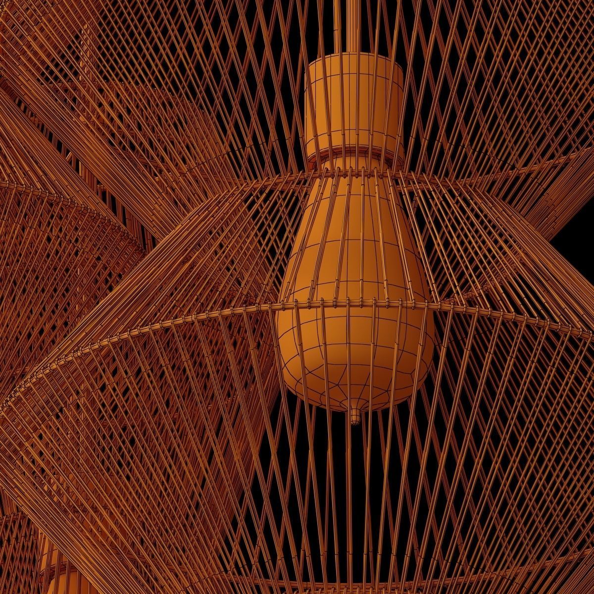 Lamp rattan zigzag n2 3D model_12