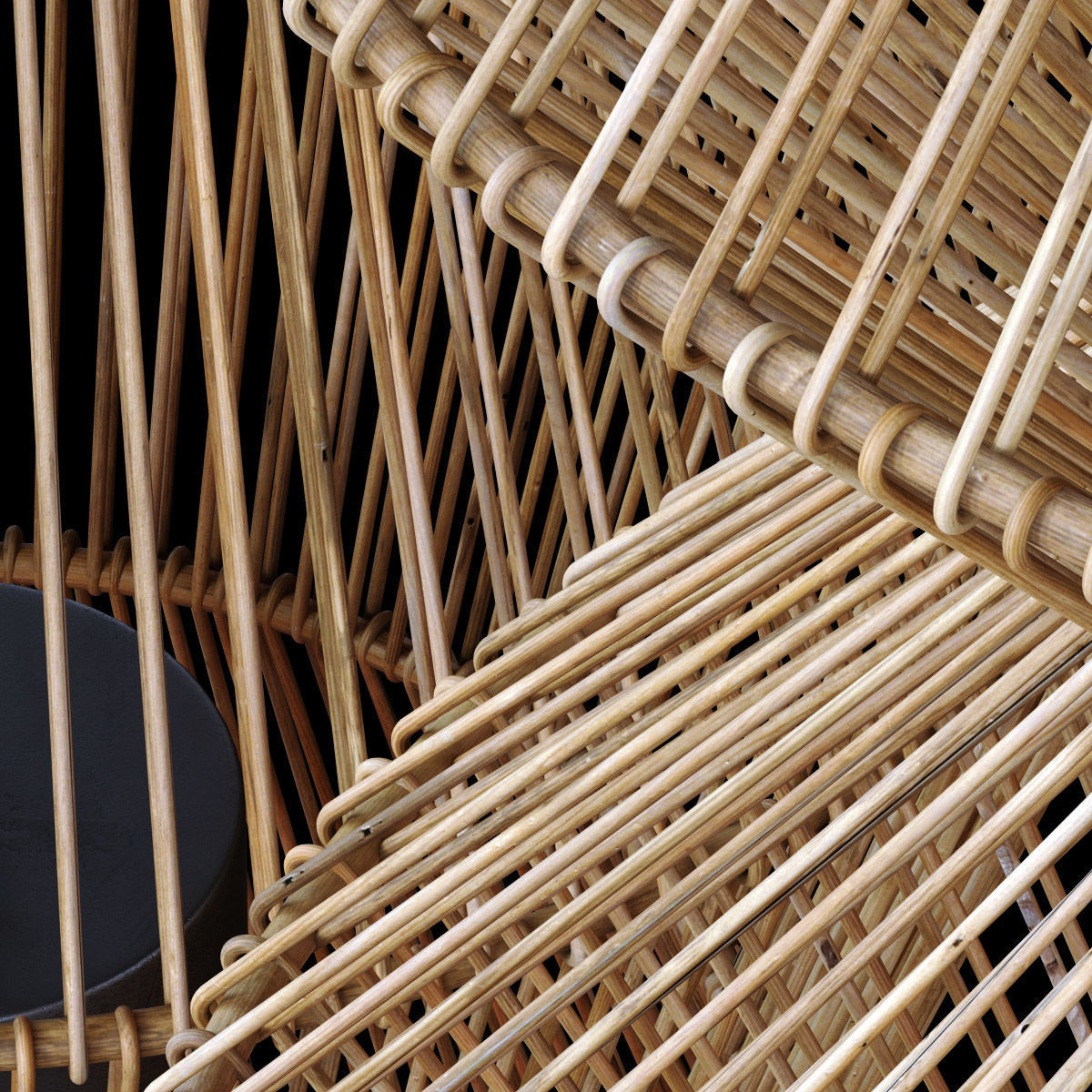 Lamp rattan zigzag n2 3D model_5