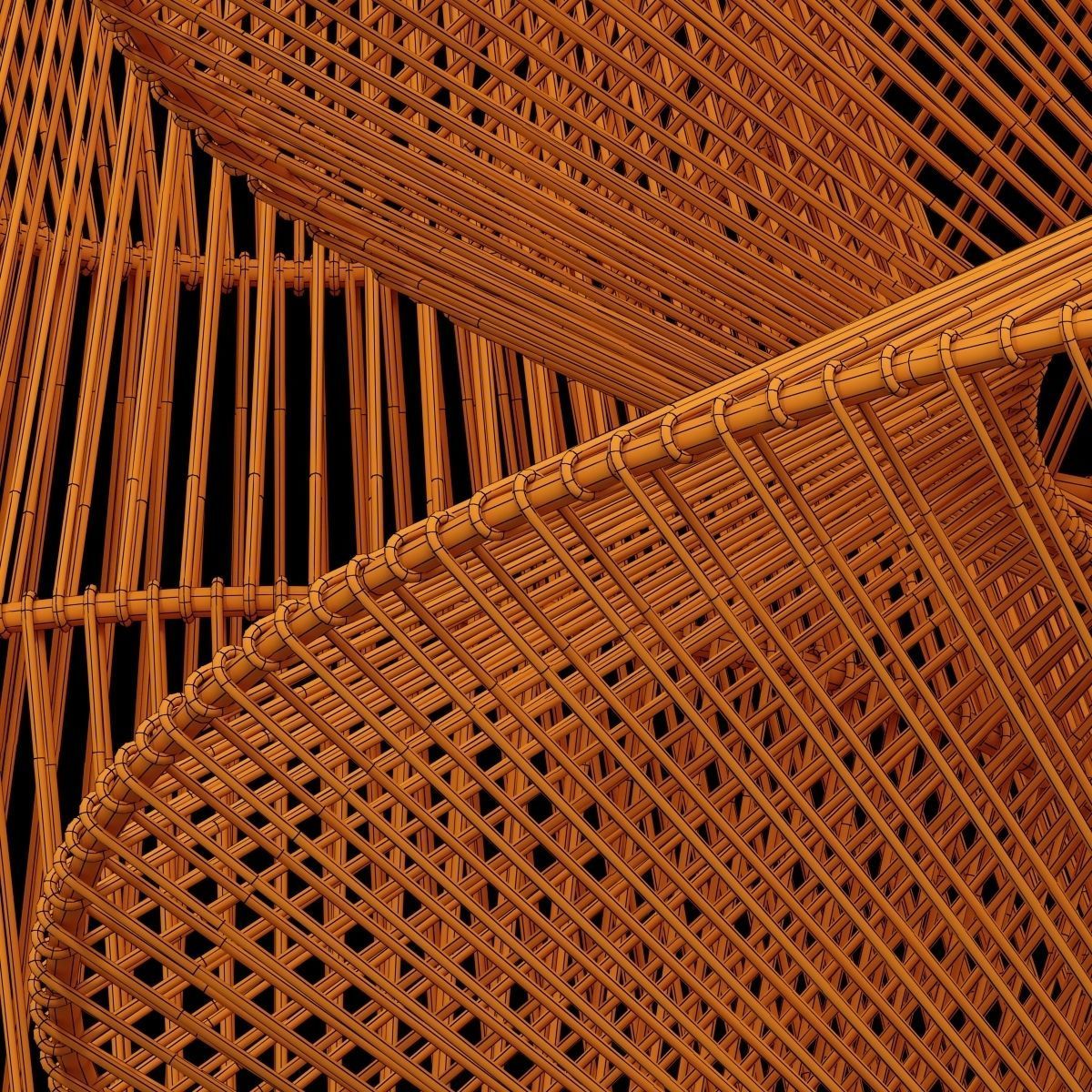 Lamp rattan zigzag n2 3D model_17