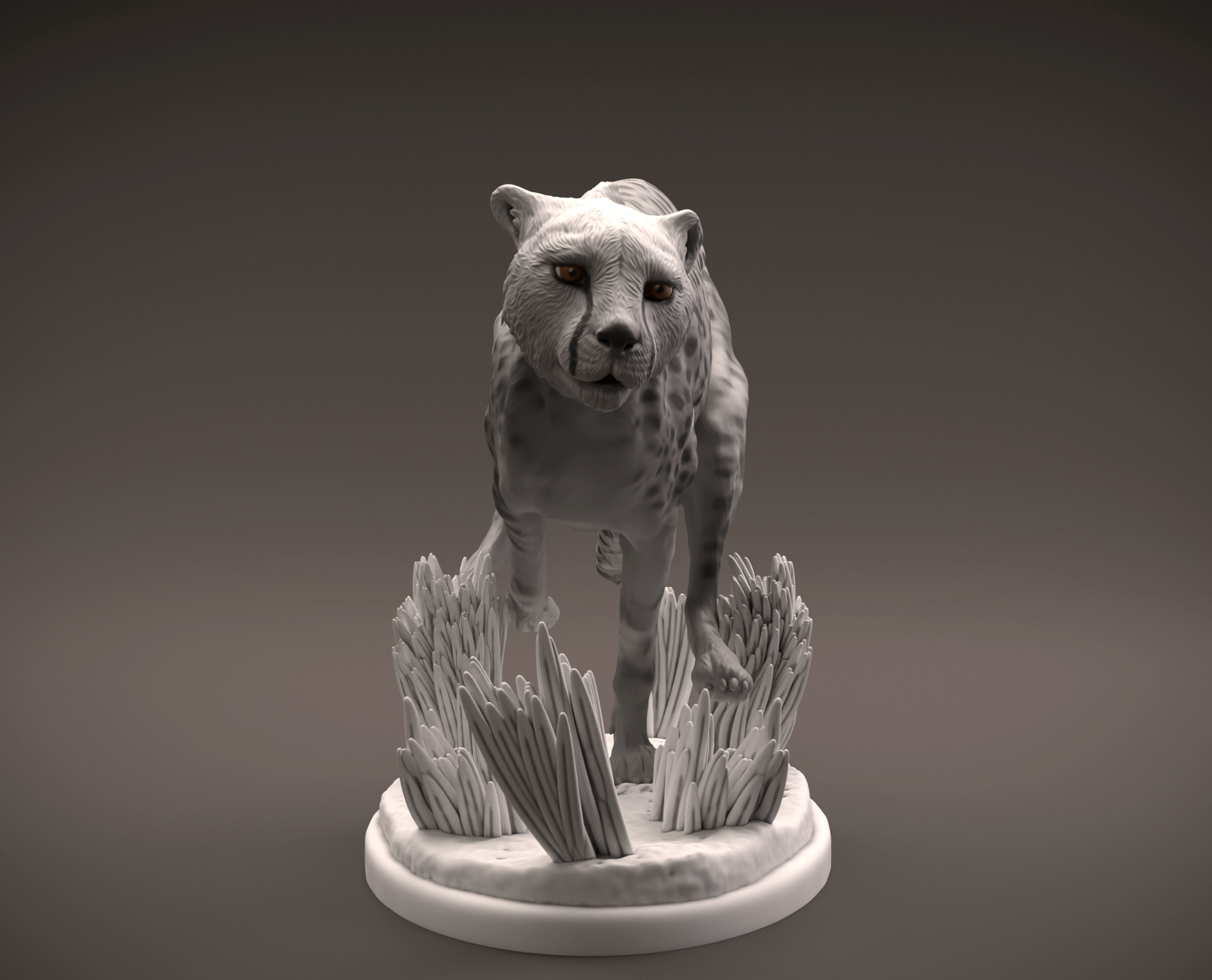 Cheetah running intended for 3D printing 3D print model_7