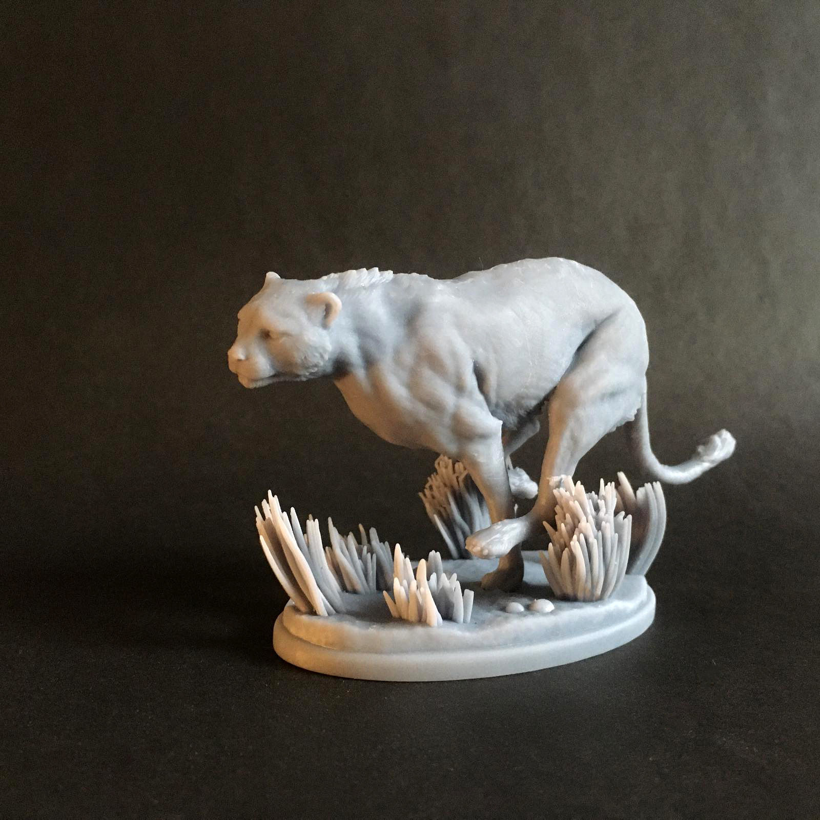 Cheetah running intended for 3D printing 3D print model_3