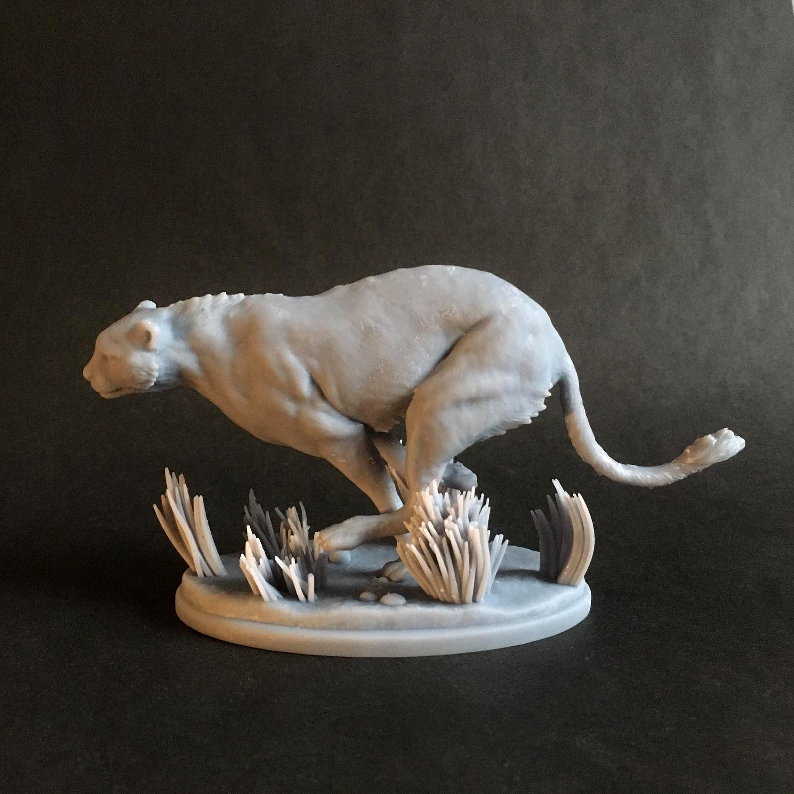 Cheetah running intended for 3D printing 3D print model_1