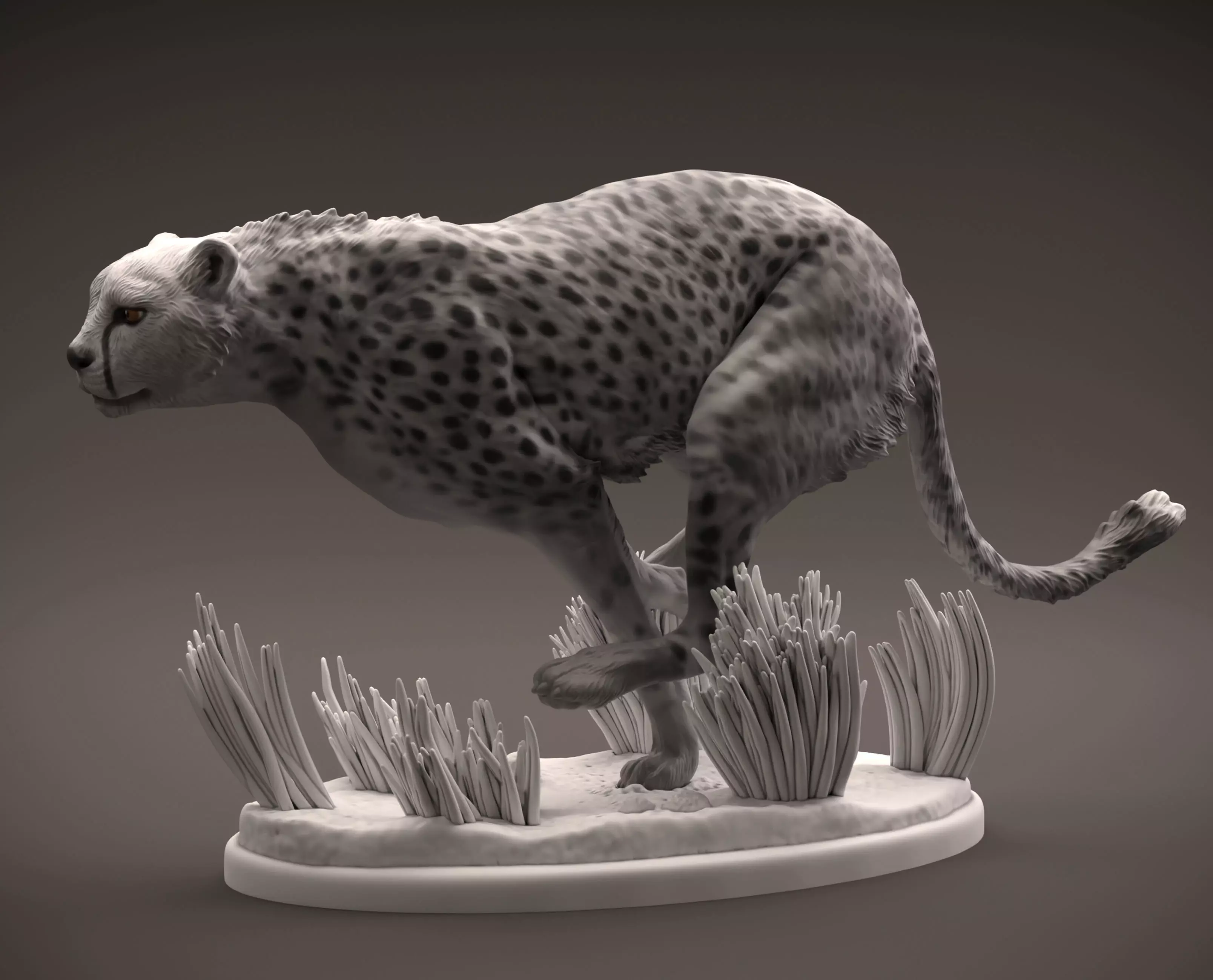 Cheetah running intended for 3D printing 3D print model_0