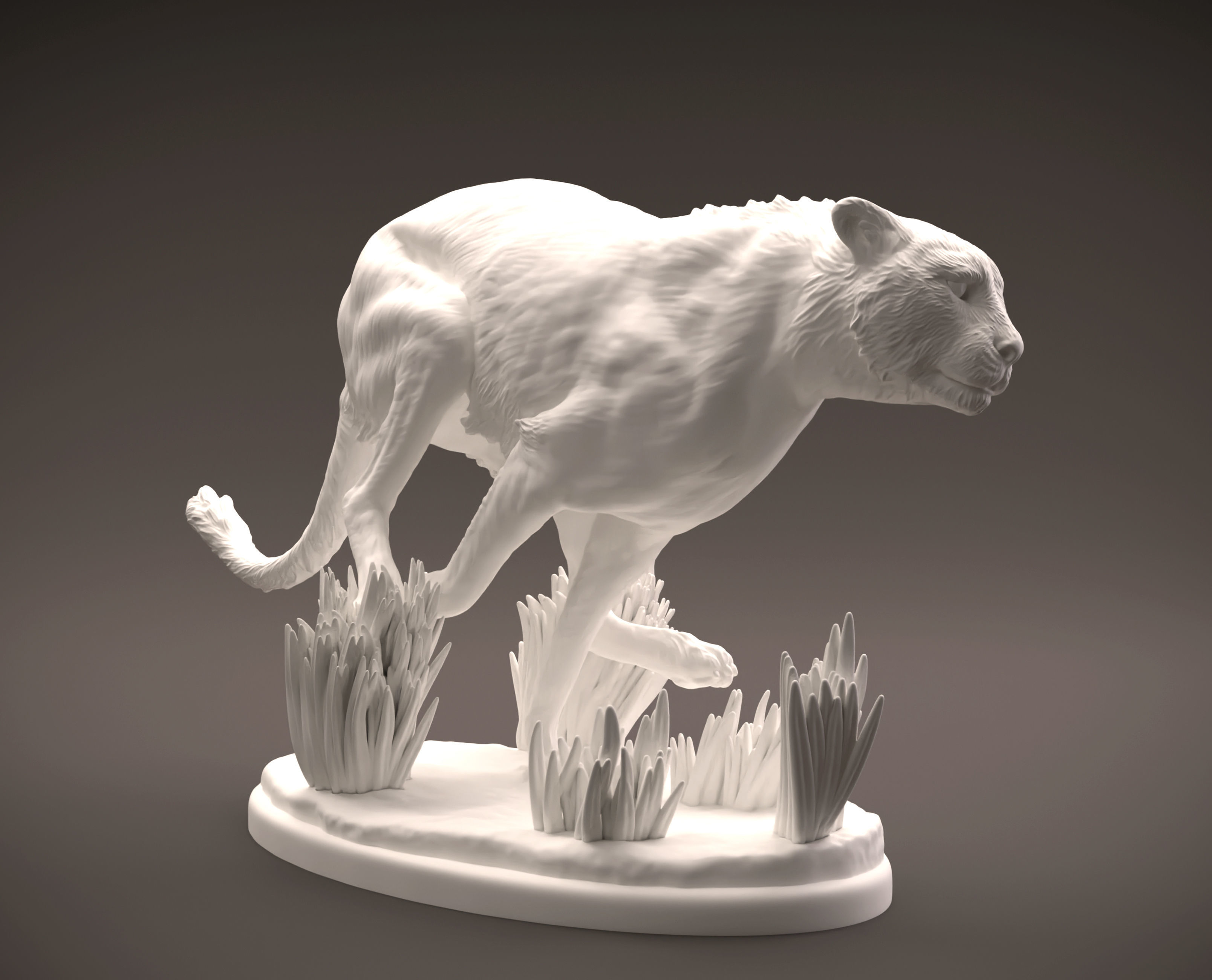Cheetah running intended for 3D printing 3D print model_16