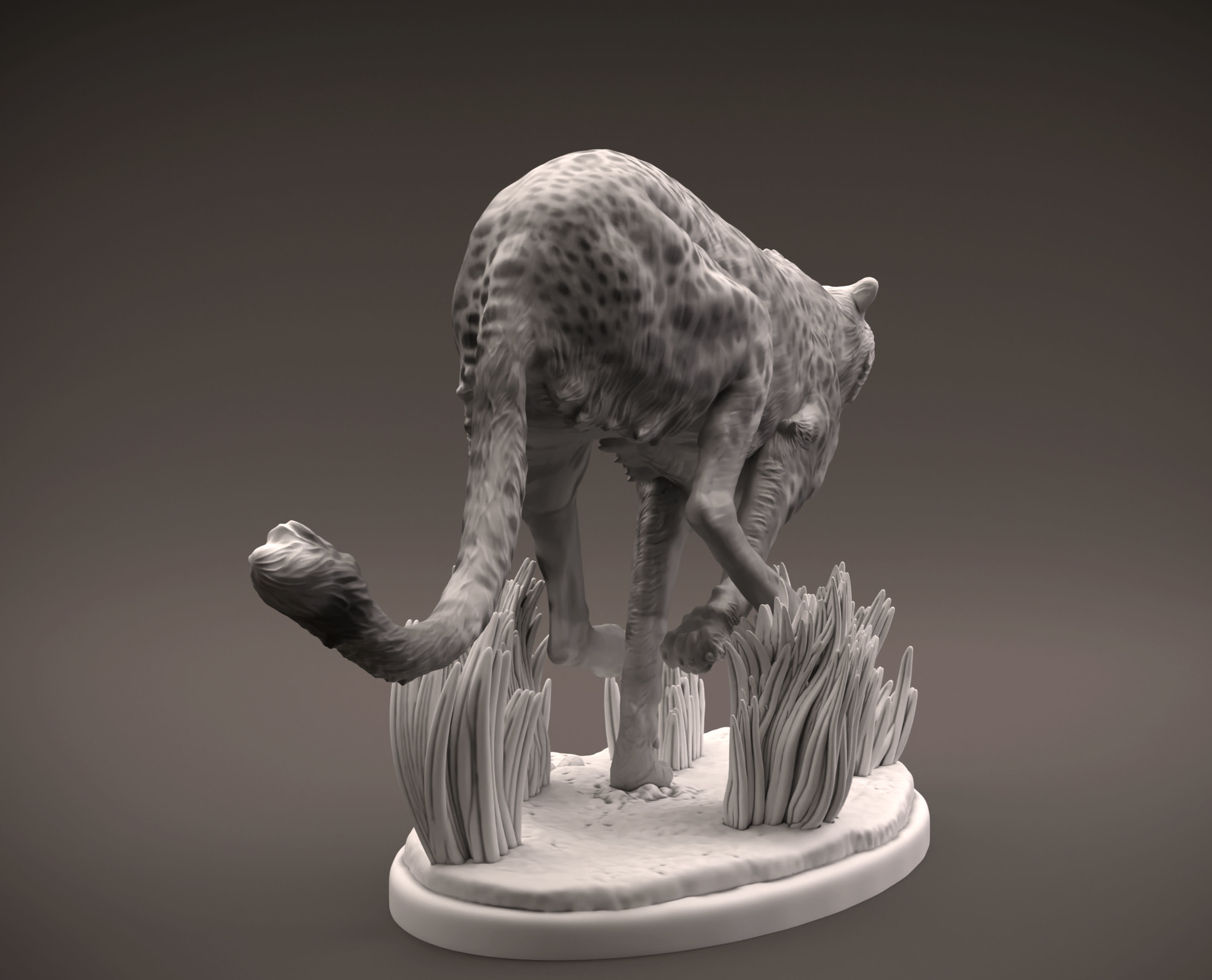 Cheetah running intended for 3D printing 3D print model_11