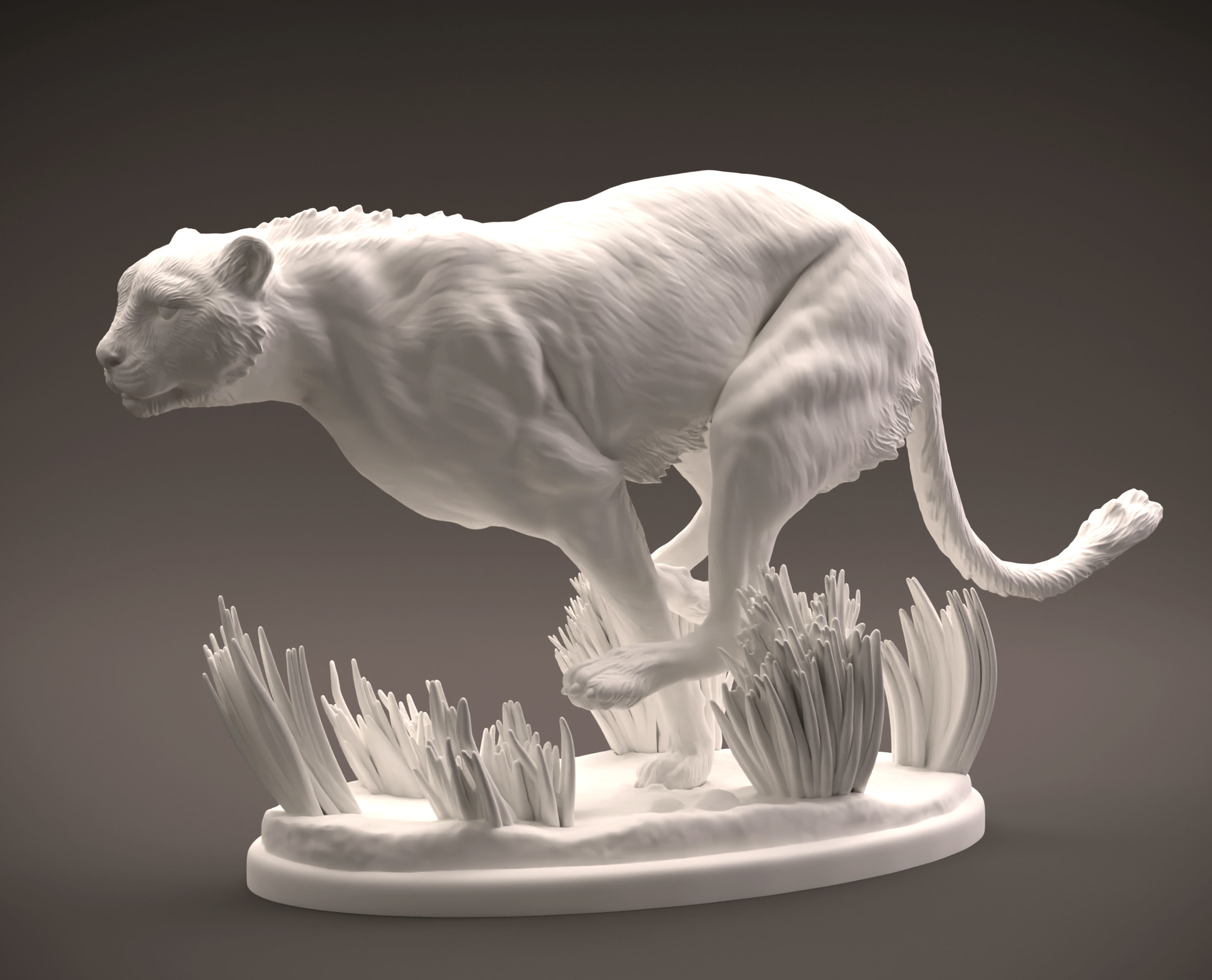 Cheetah running intended for 3D printing 3D print model_14