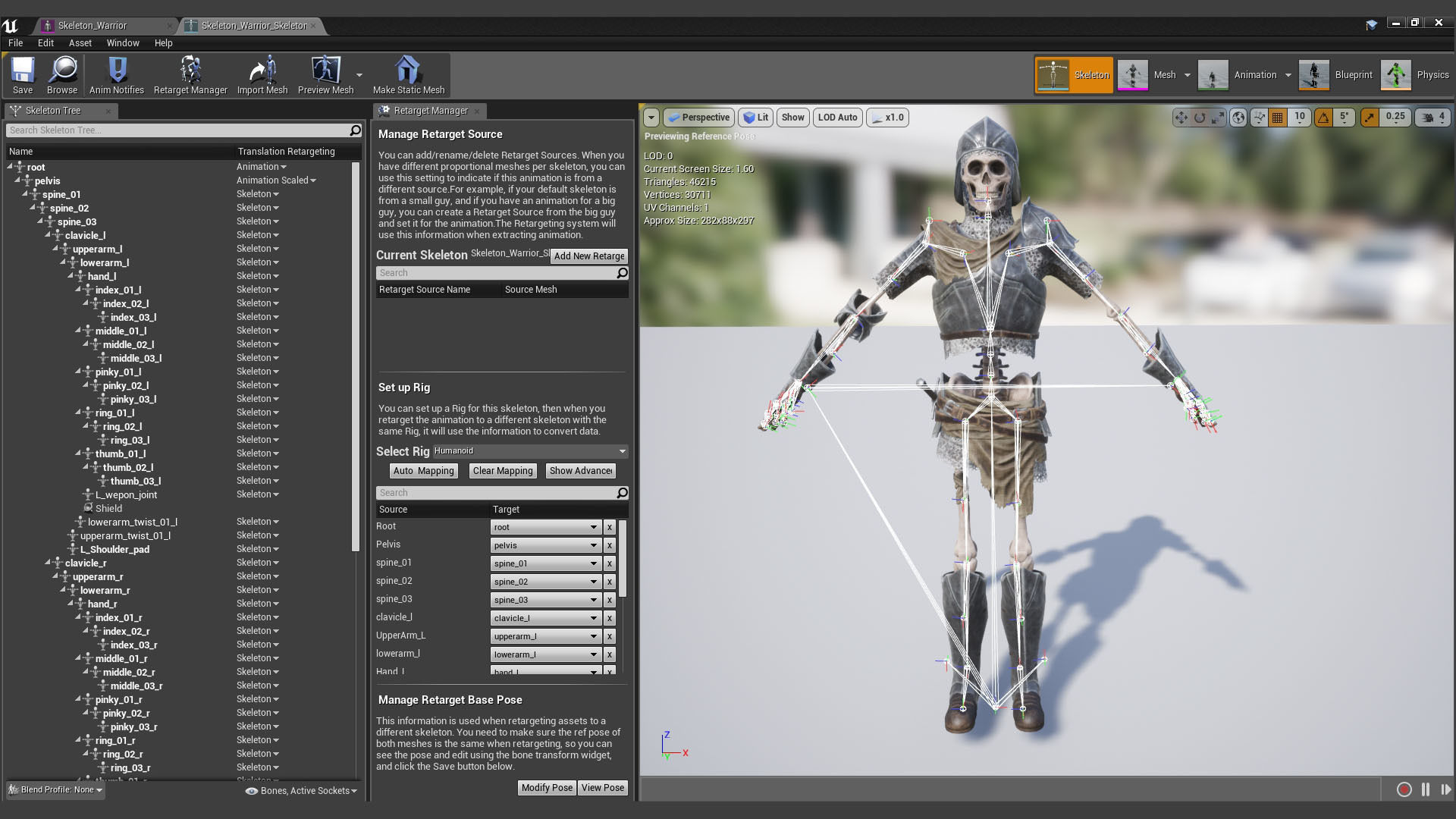 Skeleton Warrior Low-poly 3D model_11