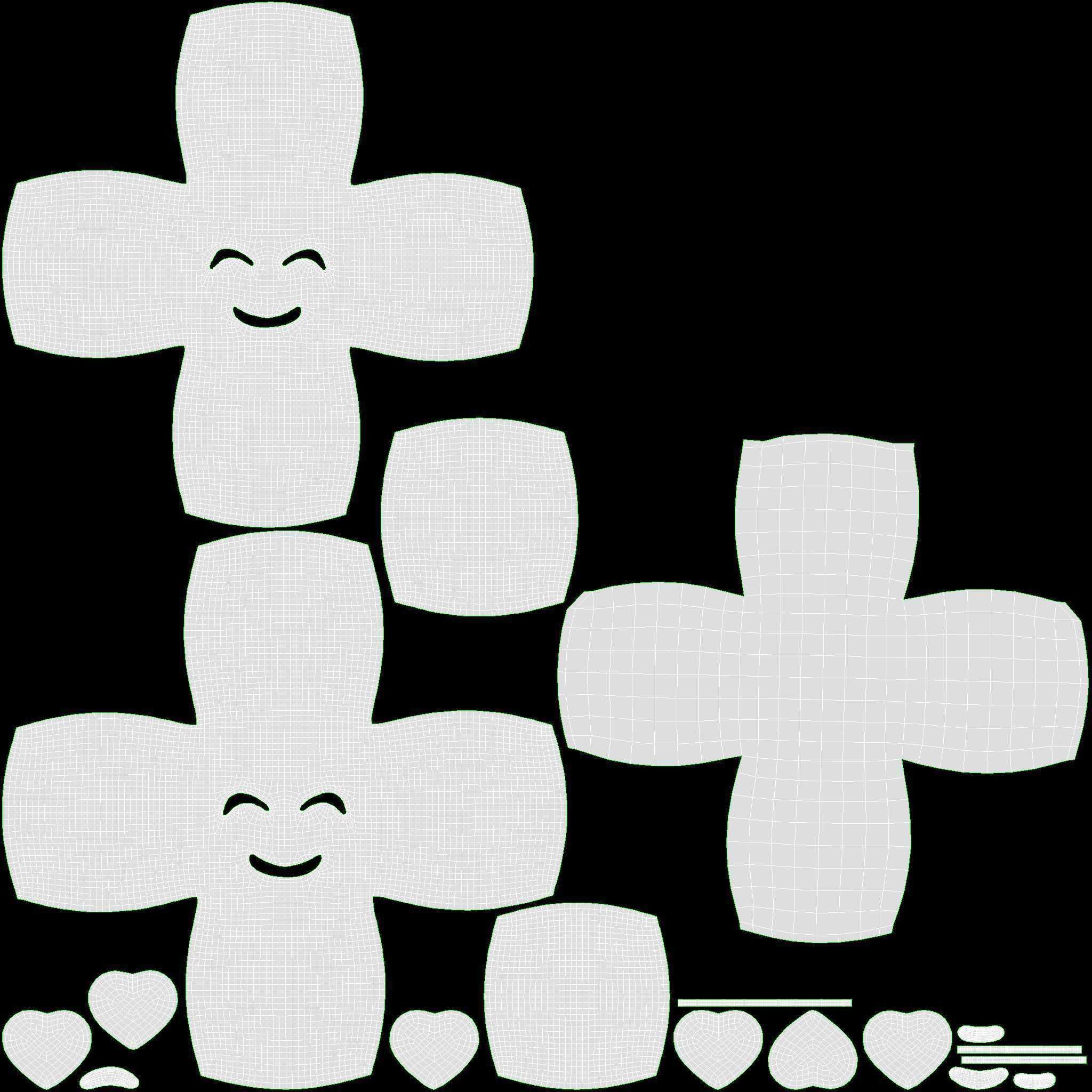 Emoji 005 Smiling with three hearts 3D model_6