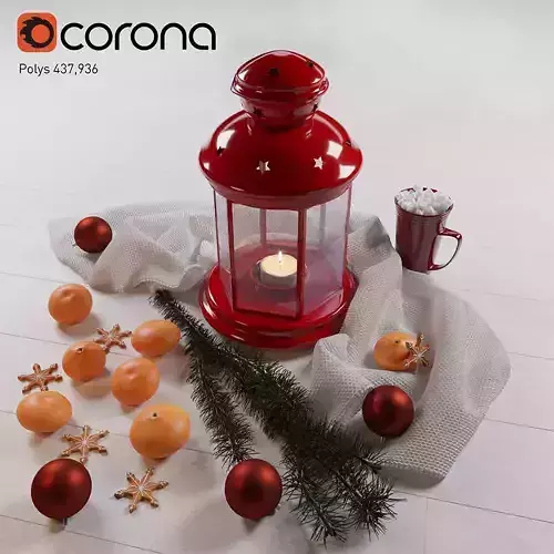 Decorative set christmas lantern - christmas lantern