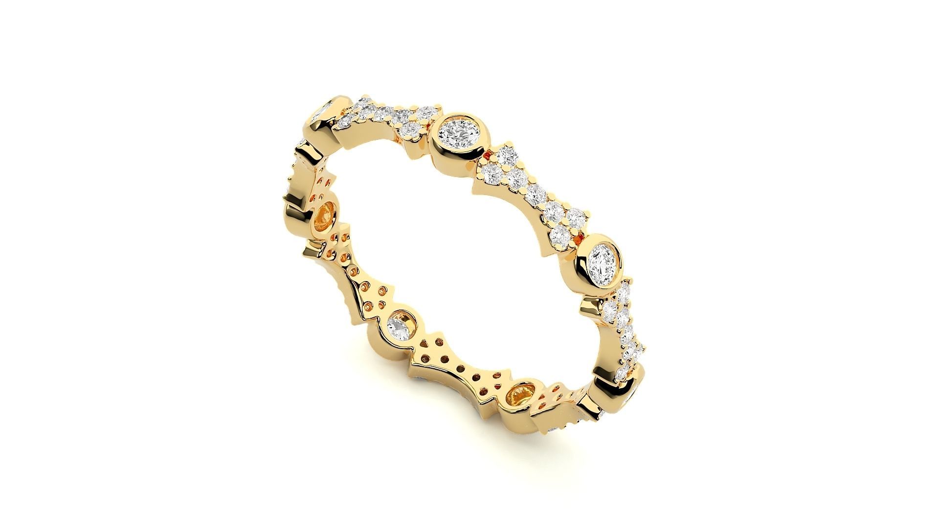 Band ring - CAD 7233 3D print model_9