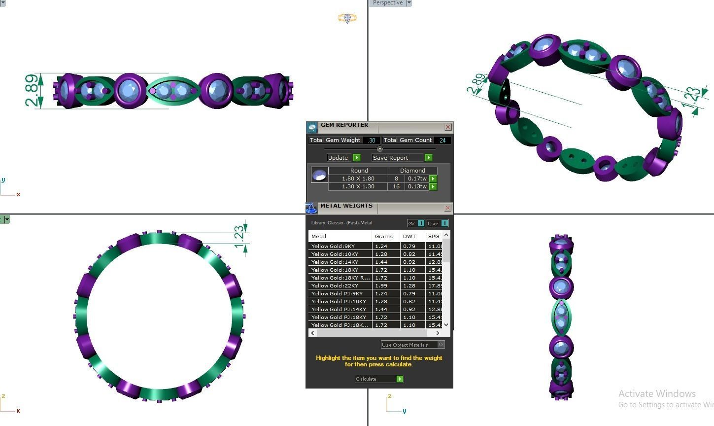 Band ring - CAD 4458 3D print model_3
