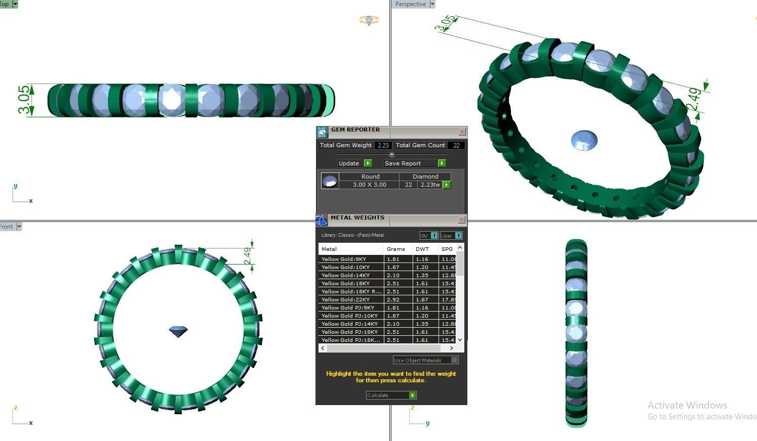 Band ring - CAD 2633 3D print model_3