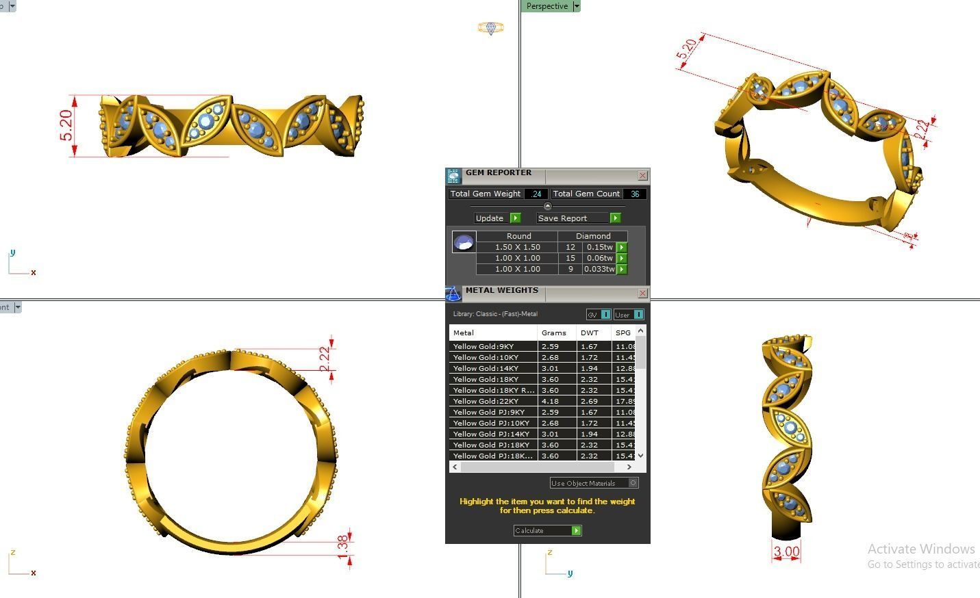 Band ring - CAD 962 3D print model_3