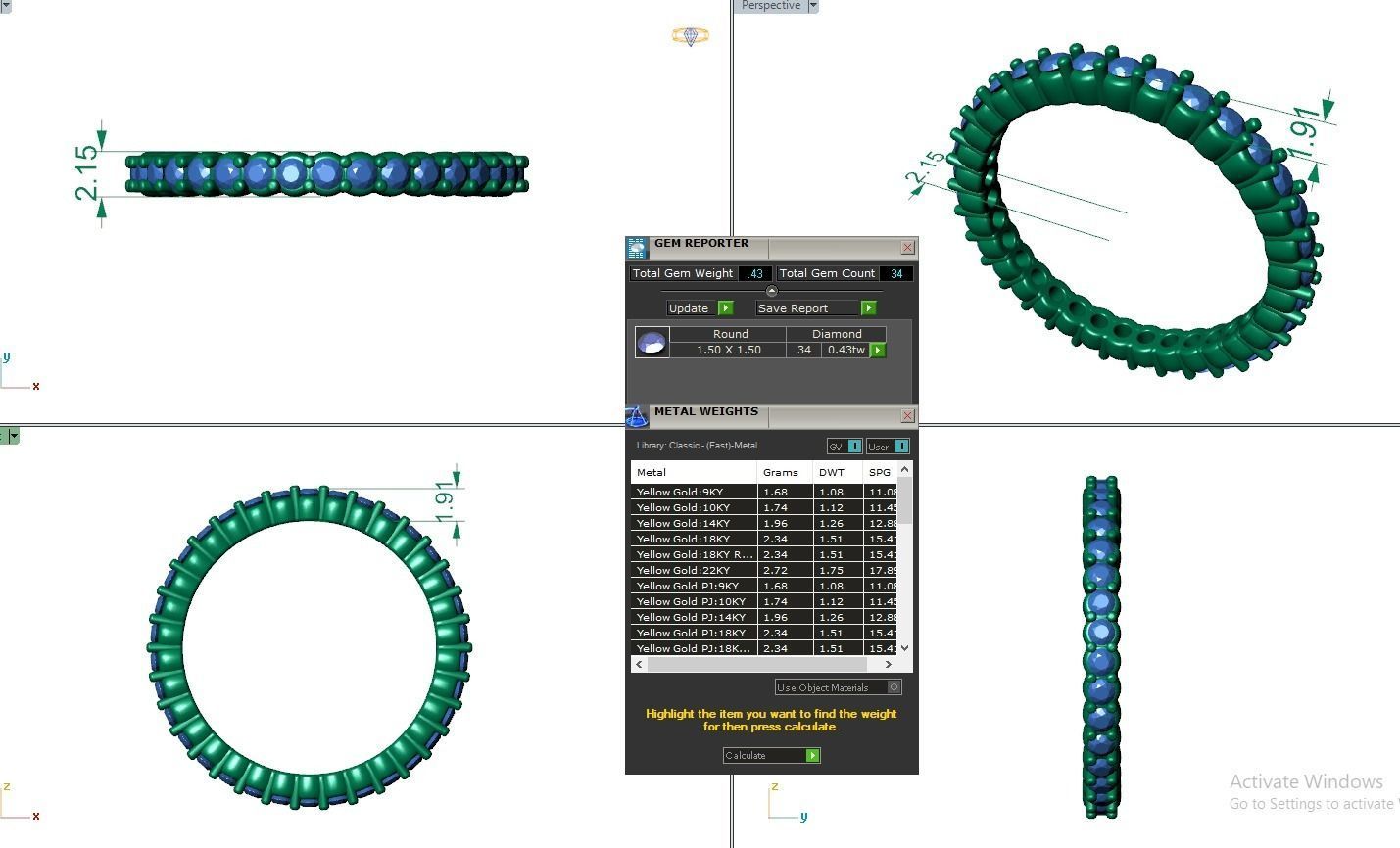 Band ring - CAD 246 3D print model_3